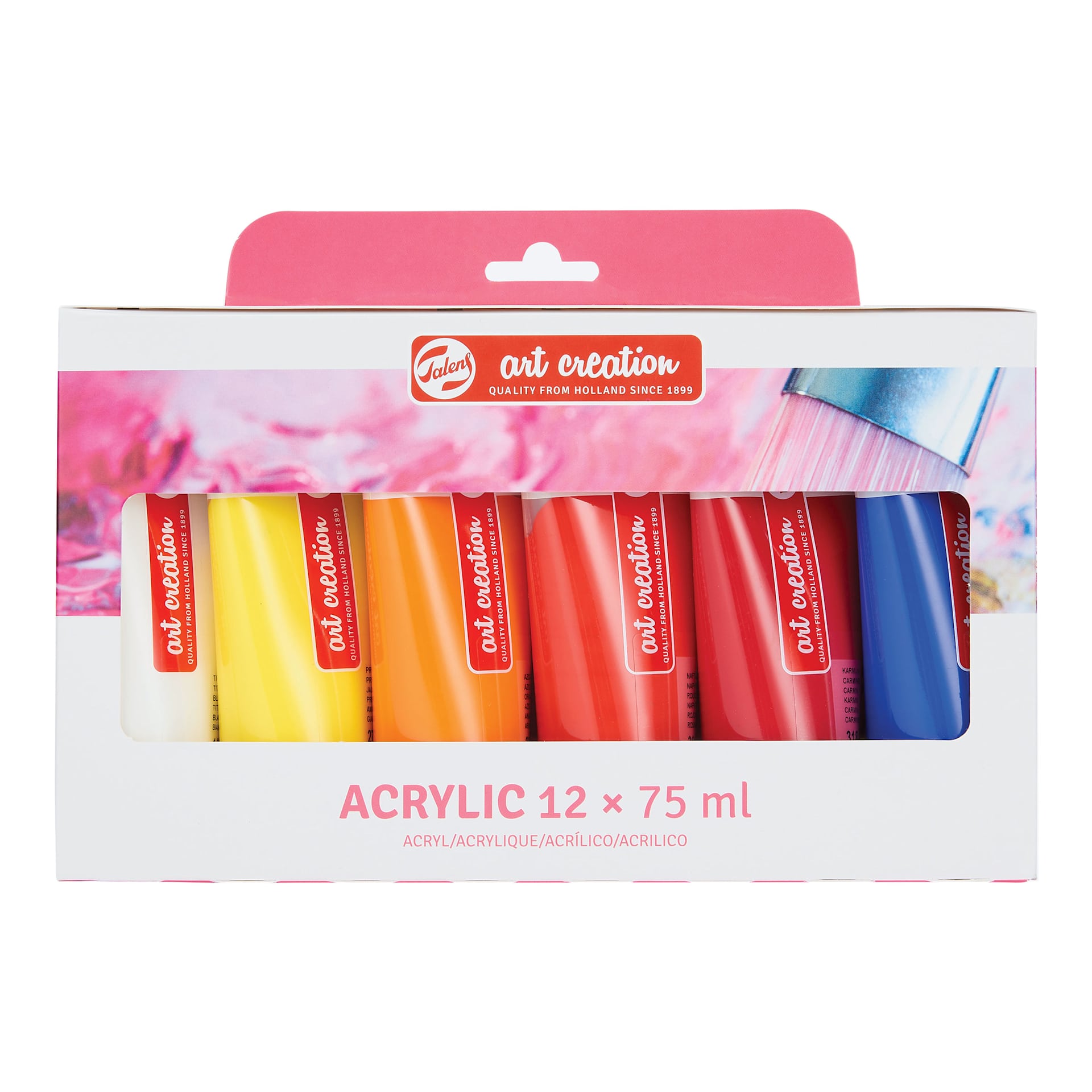 Talens Art Creation Acrylic Set - Set of 12, 75 ml tubes in packaging
