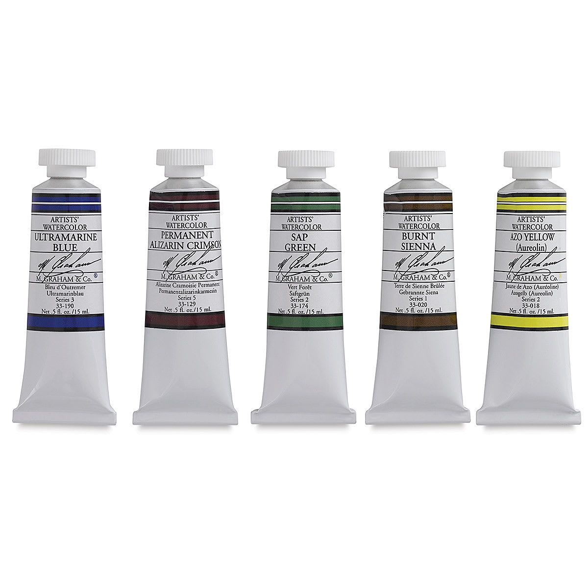 M. Graham Artists' Watercolor - Basic Set, 15 ml tubes M. Graham Artists' Watercolor - Basic Set, 15 ml tubes