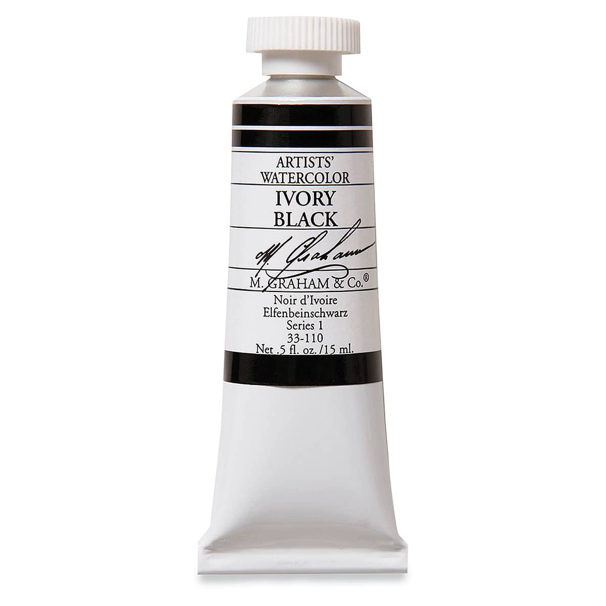 M. Graham Artists' Watercolor - Ivory Black, 15 ml tube