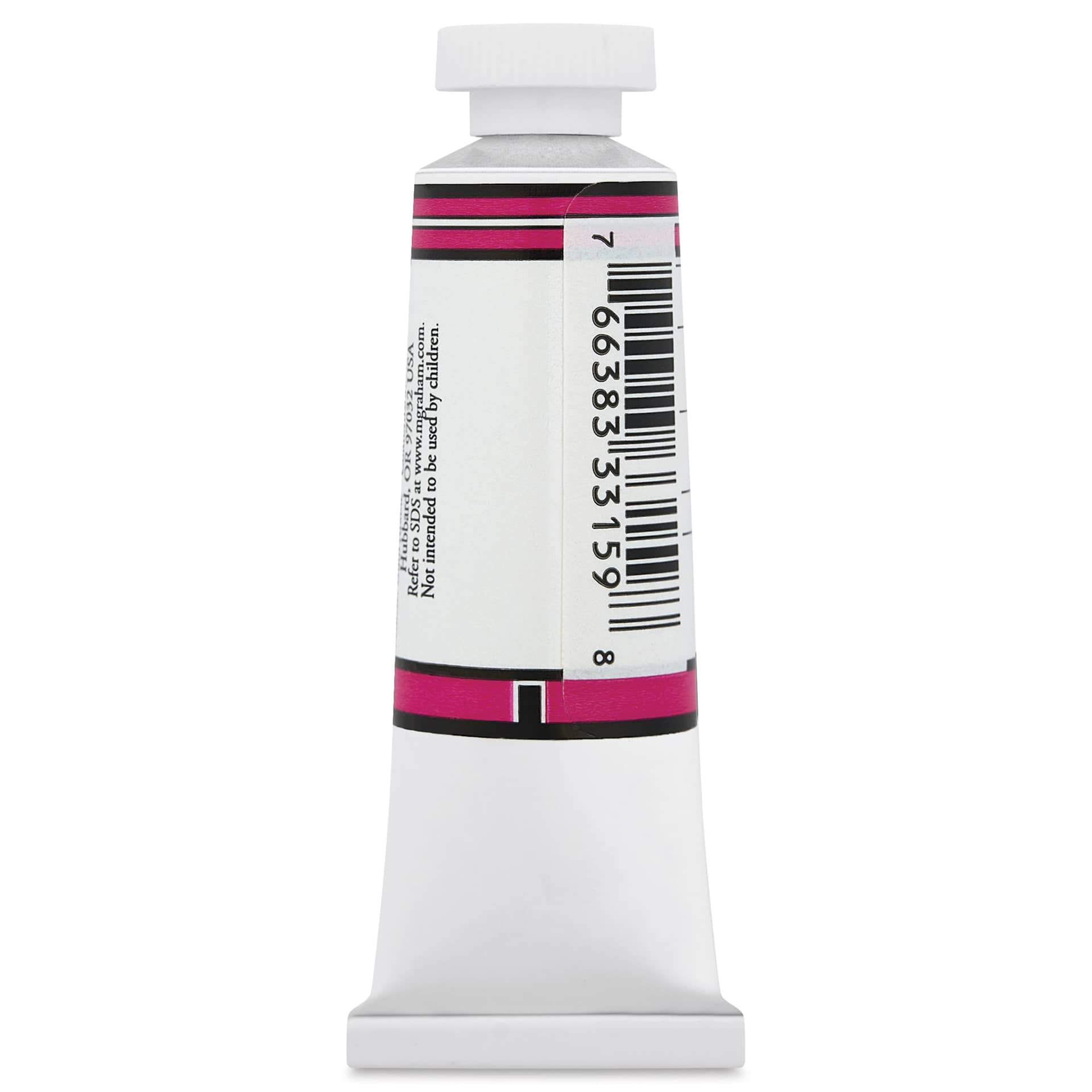 M. Graham Artists' Watercolor - Quinacridone Magenta, back of 15 ml Tube