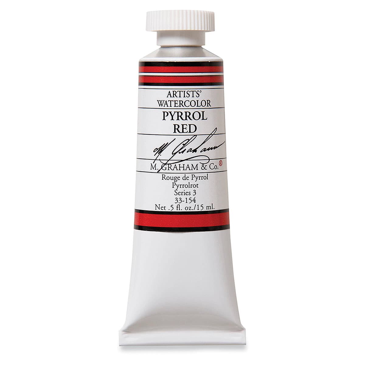 M. Graham Artists' Watercolor - Pyrrol Red, 15 ml tube