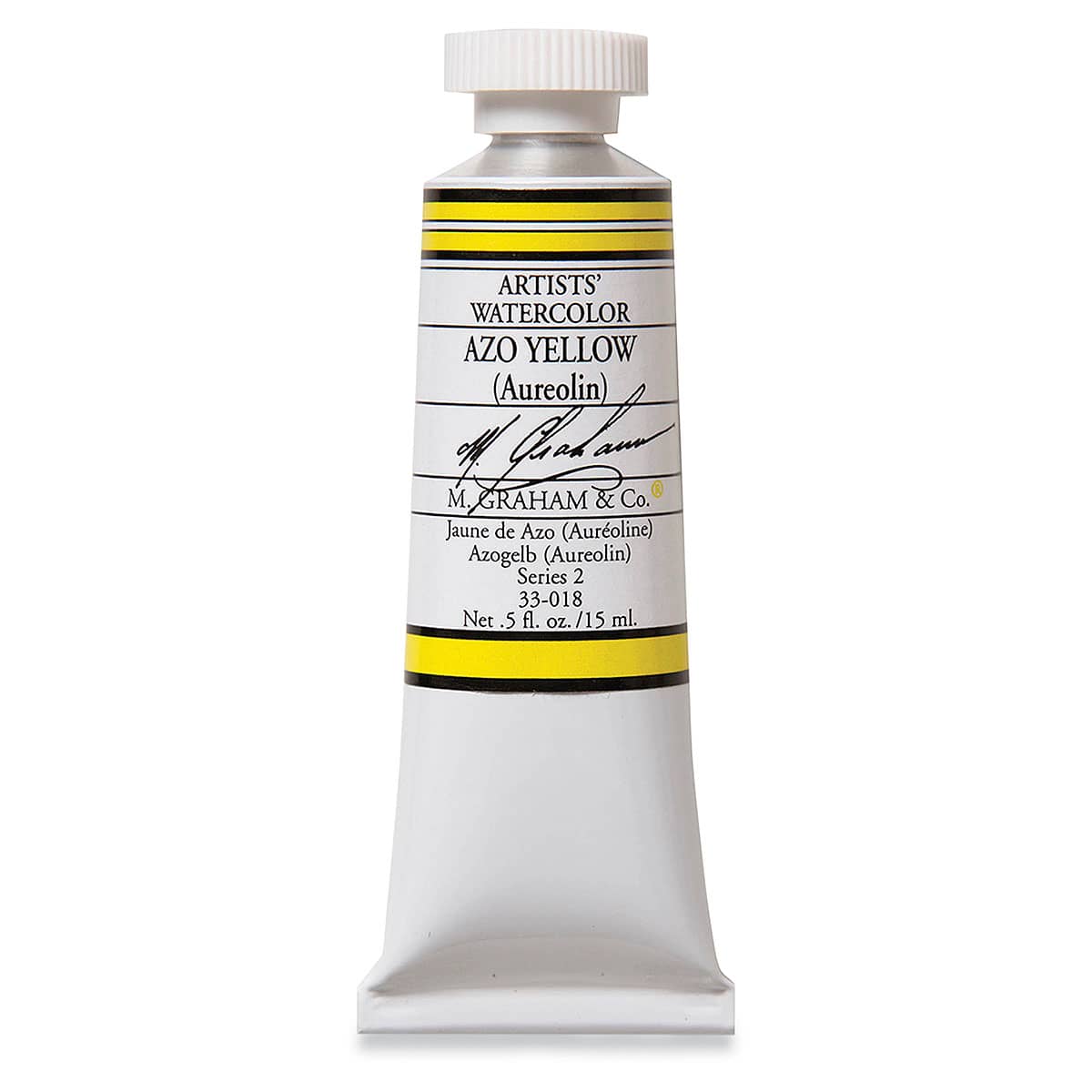 M. Graham Artists' Watercolor - Azo Yellow, 15 ml Tube
