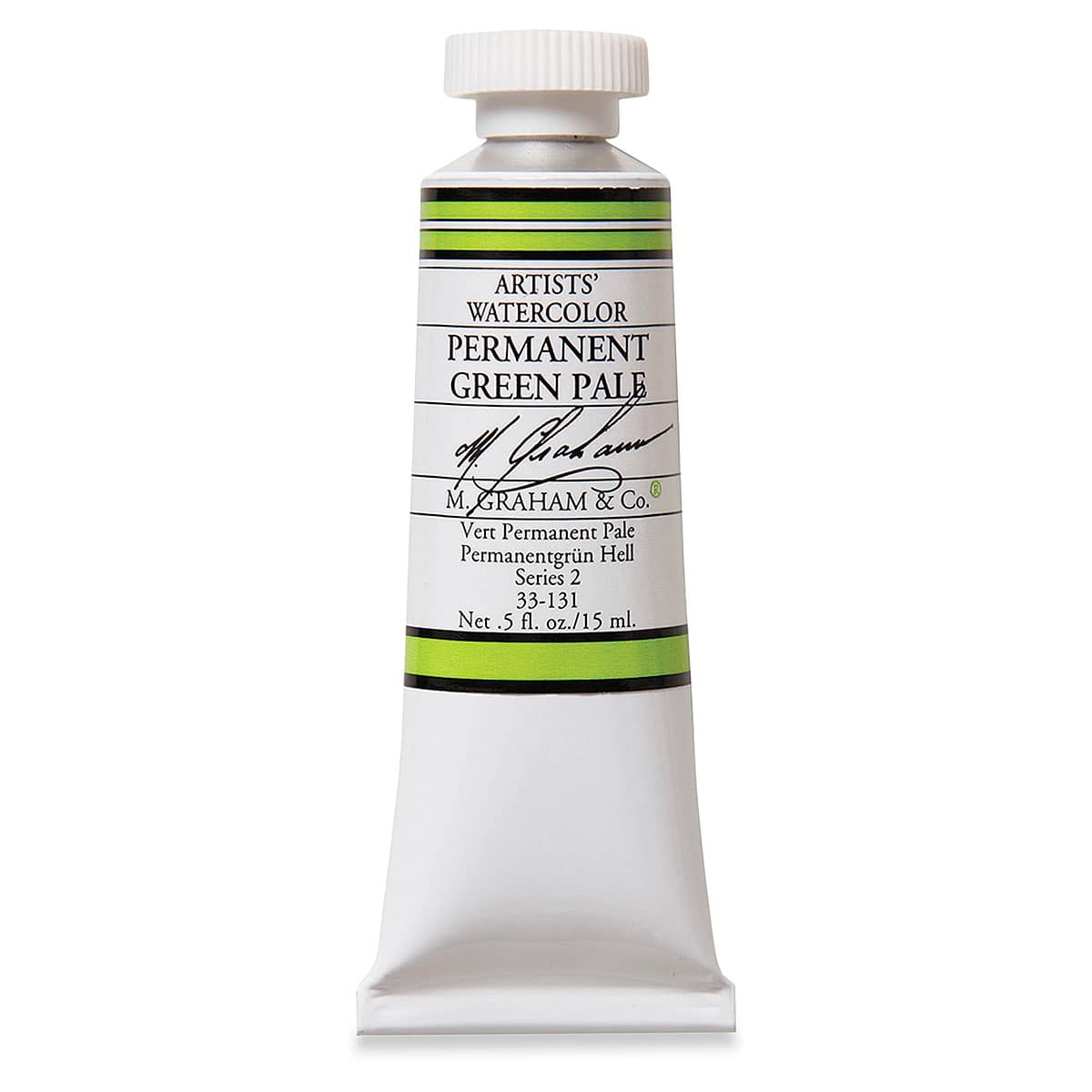 M. Graham Artists' Watercolor - Permanent Green Pale, 15 ml Tube