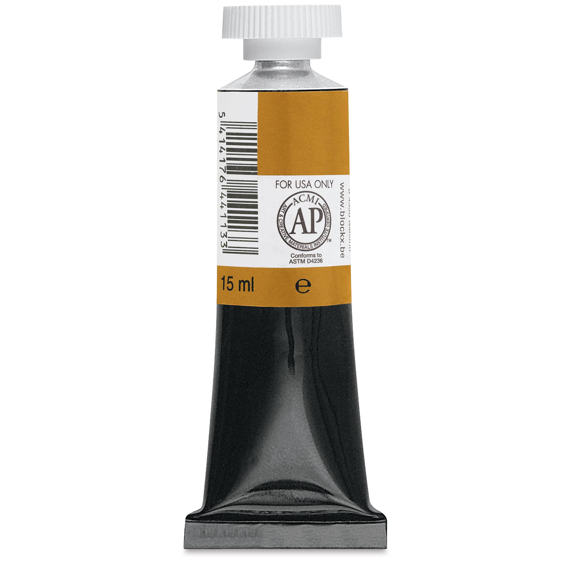 Blockx Artists' Watercolor - Gold Ochre, 15 ml Tube back