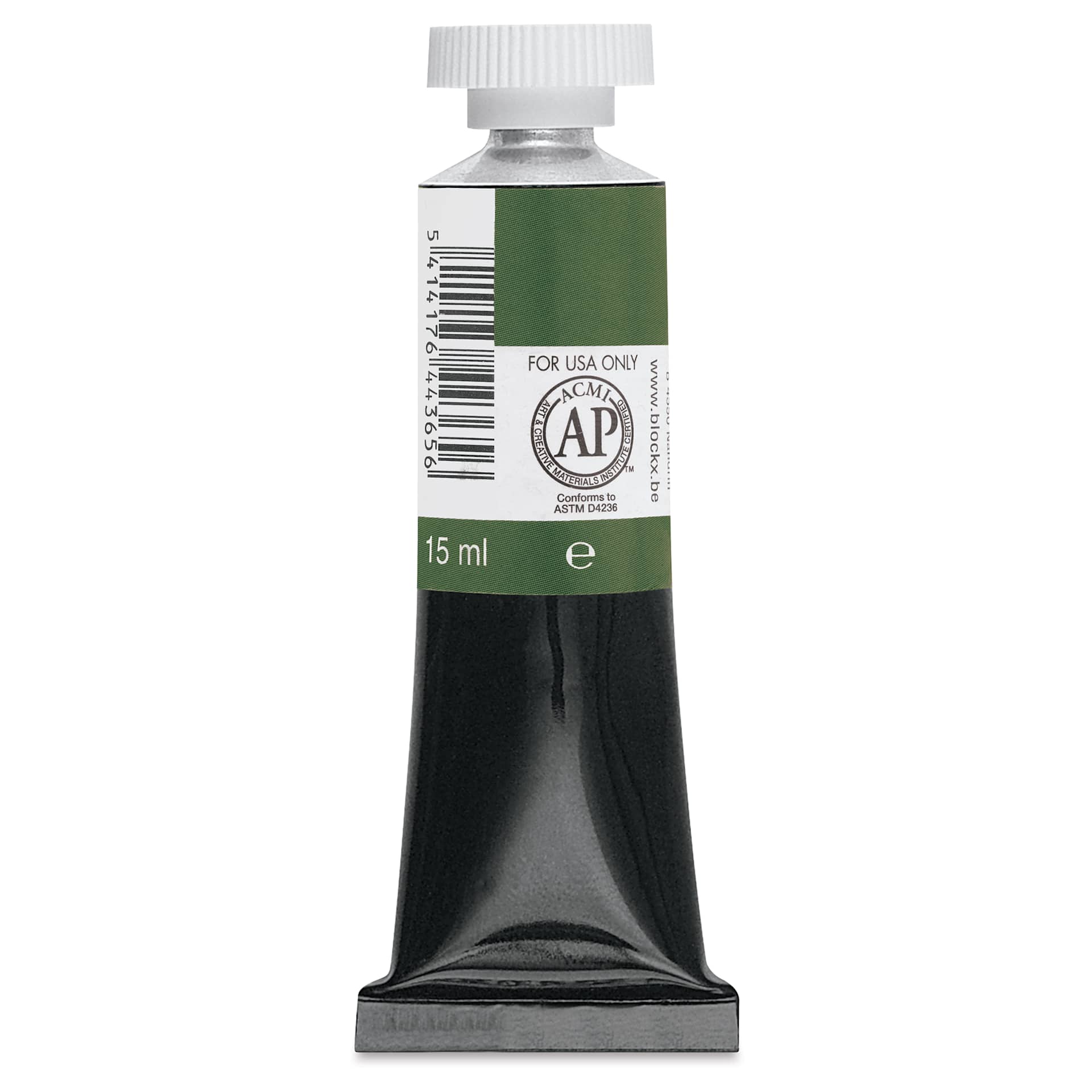 Blockx Artists' Watercolor - Olive Green, 15 ml Tube back