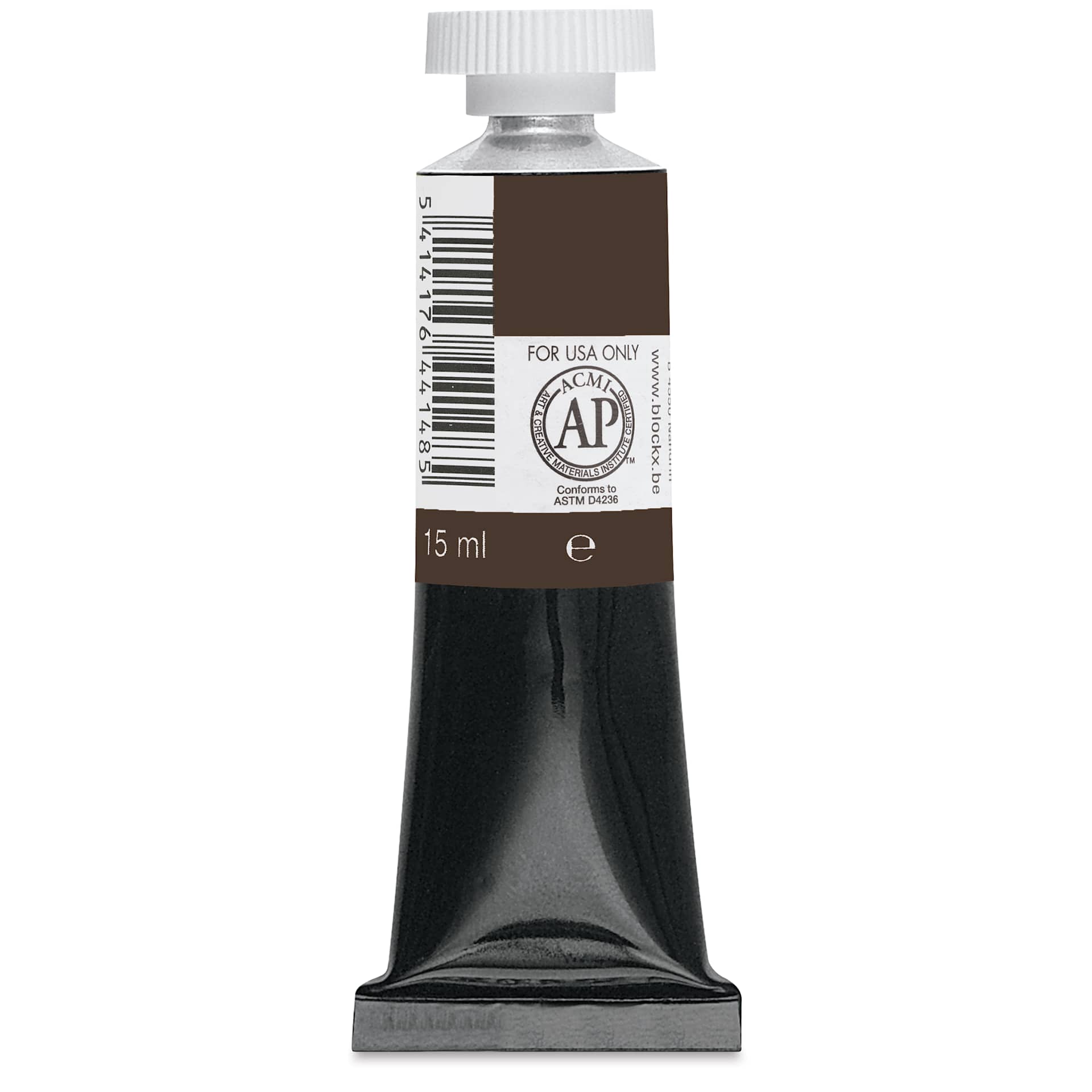 Blockx Artists' Watercolor - Burnt Umber, 15 ml tube back
