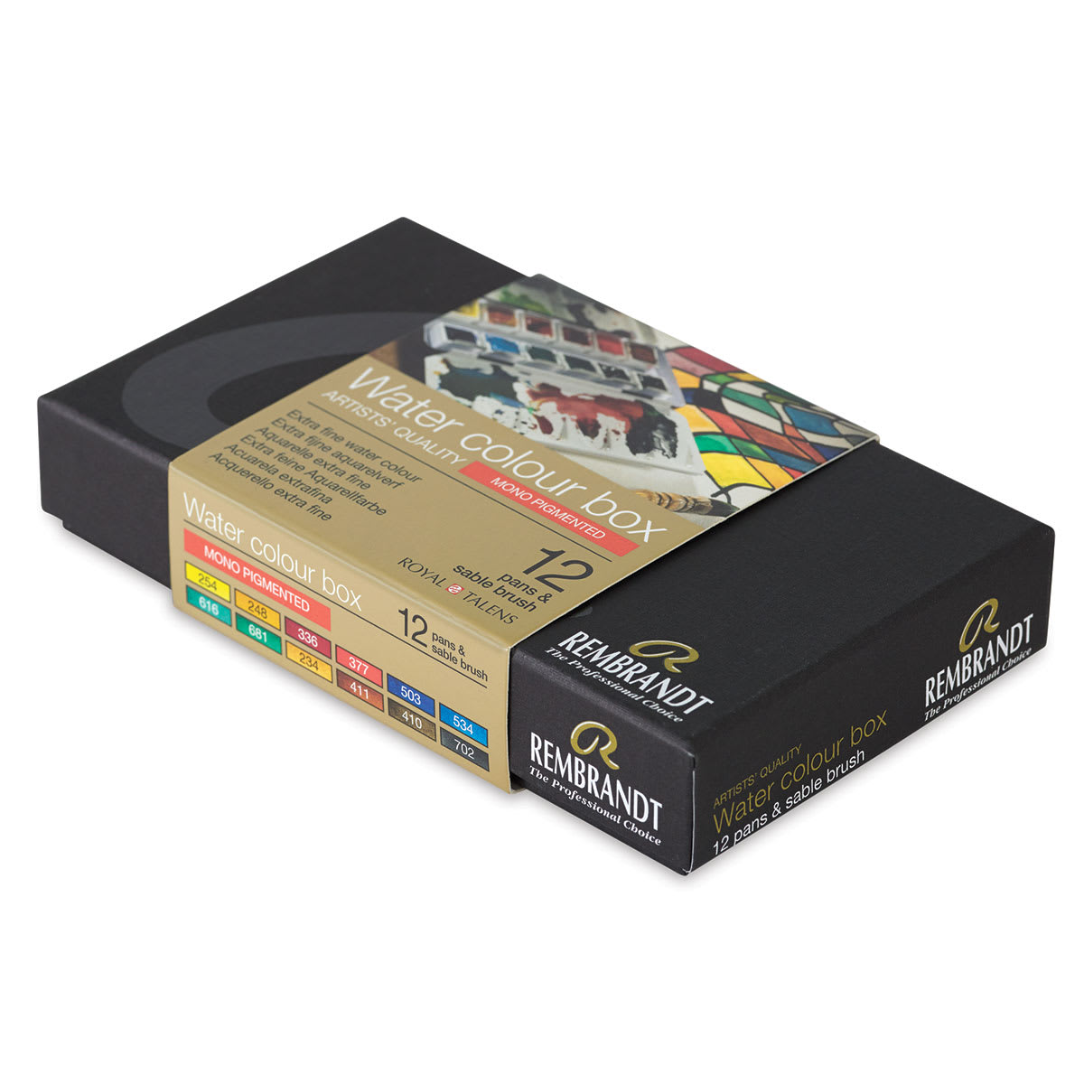 Rembrandt Artists' Watercolor Sets - Mono Pigmented Set of 12 Pans