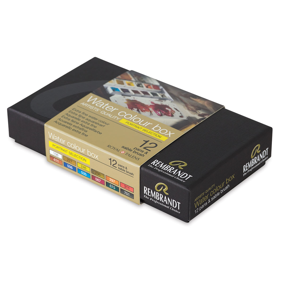 Rembrandt Artists' Watercolor Sets - Portrait Selection Set of 12 Pans
