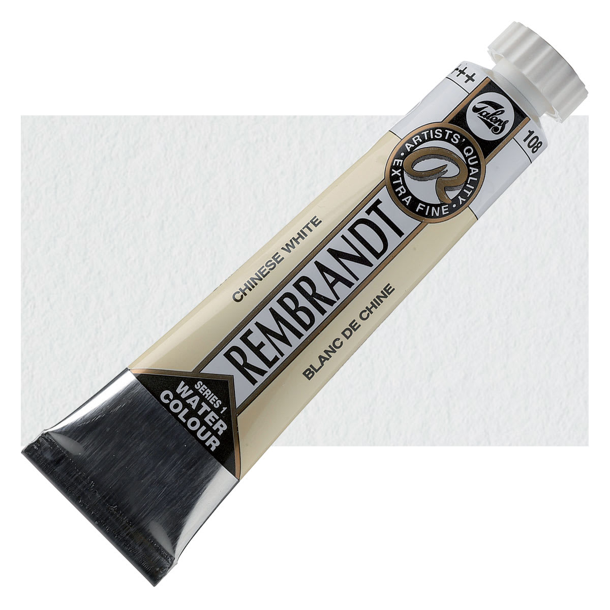 Rembrandt Artist Watercolor - Chinese White, 20 ml tube and swatch