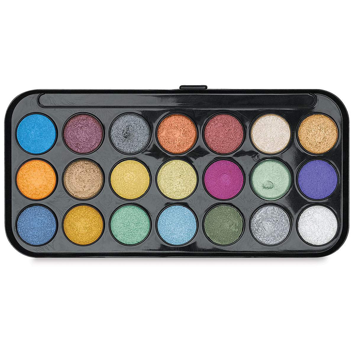 Niji Pearlescent Watercolor Pans - Assorted, Set of 21 colors, Pans