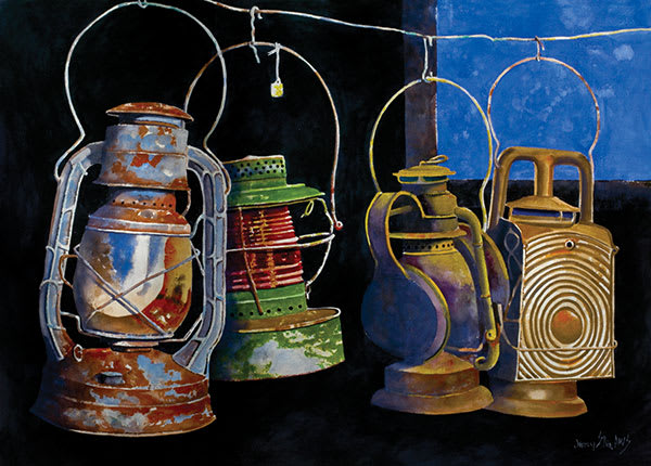 Blick Artists' Watercolor Tubes and Set - Example Art of Lamps