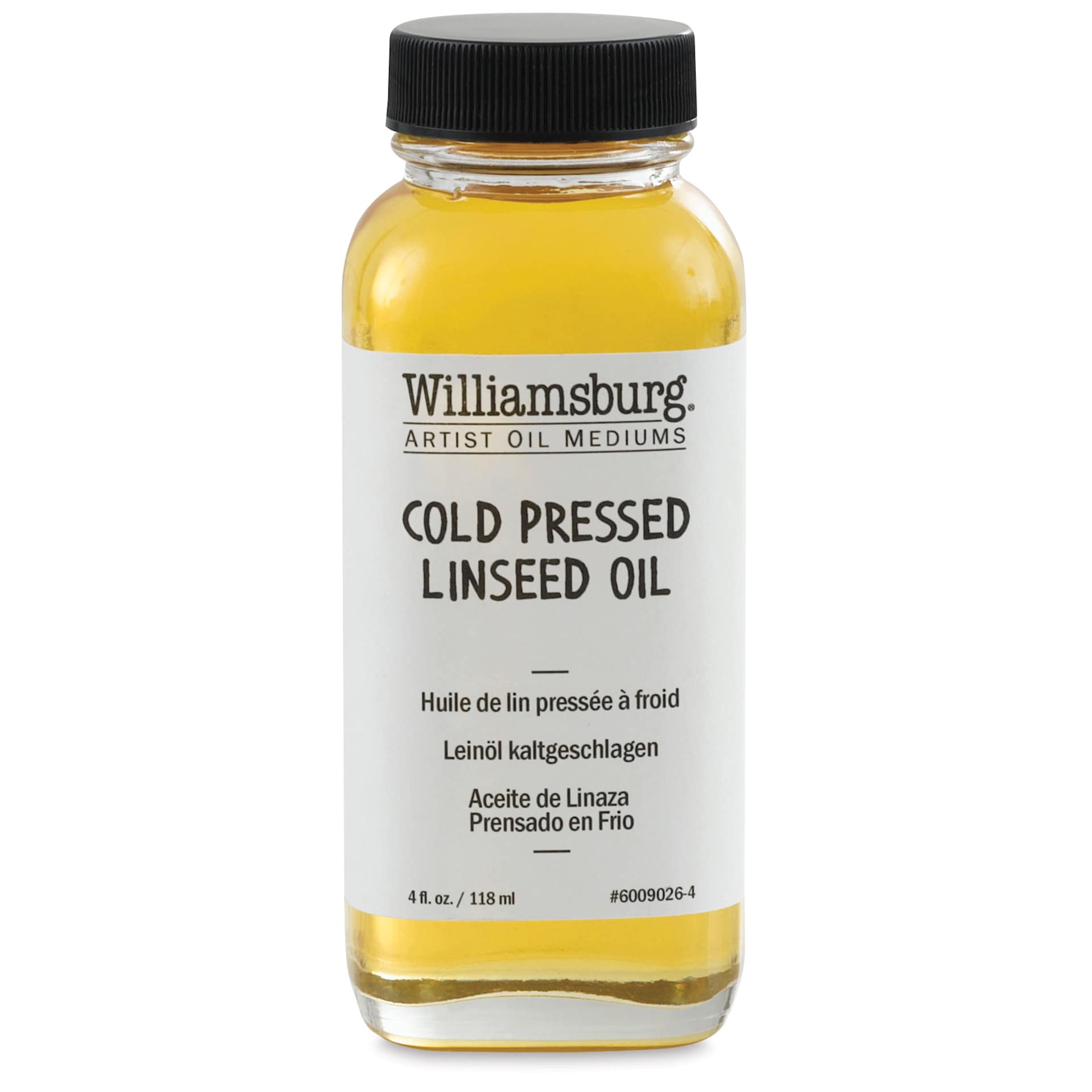 Williamsburg Artist Cold Pressed Linseed Oil - 4 oz bottle Williamsburg Artist Cold Pressed Linseed Oil - 4 oz bottle