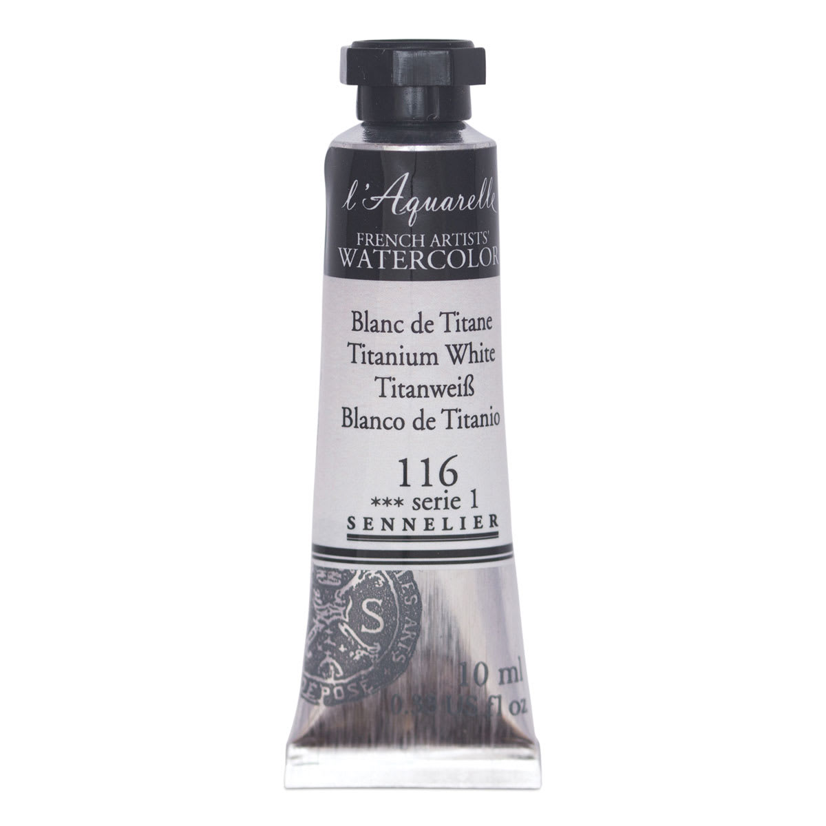 Sennelier French Artists' Watercolor - Titanium White, 10 ml Tube