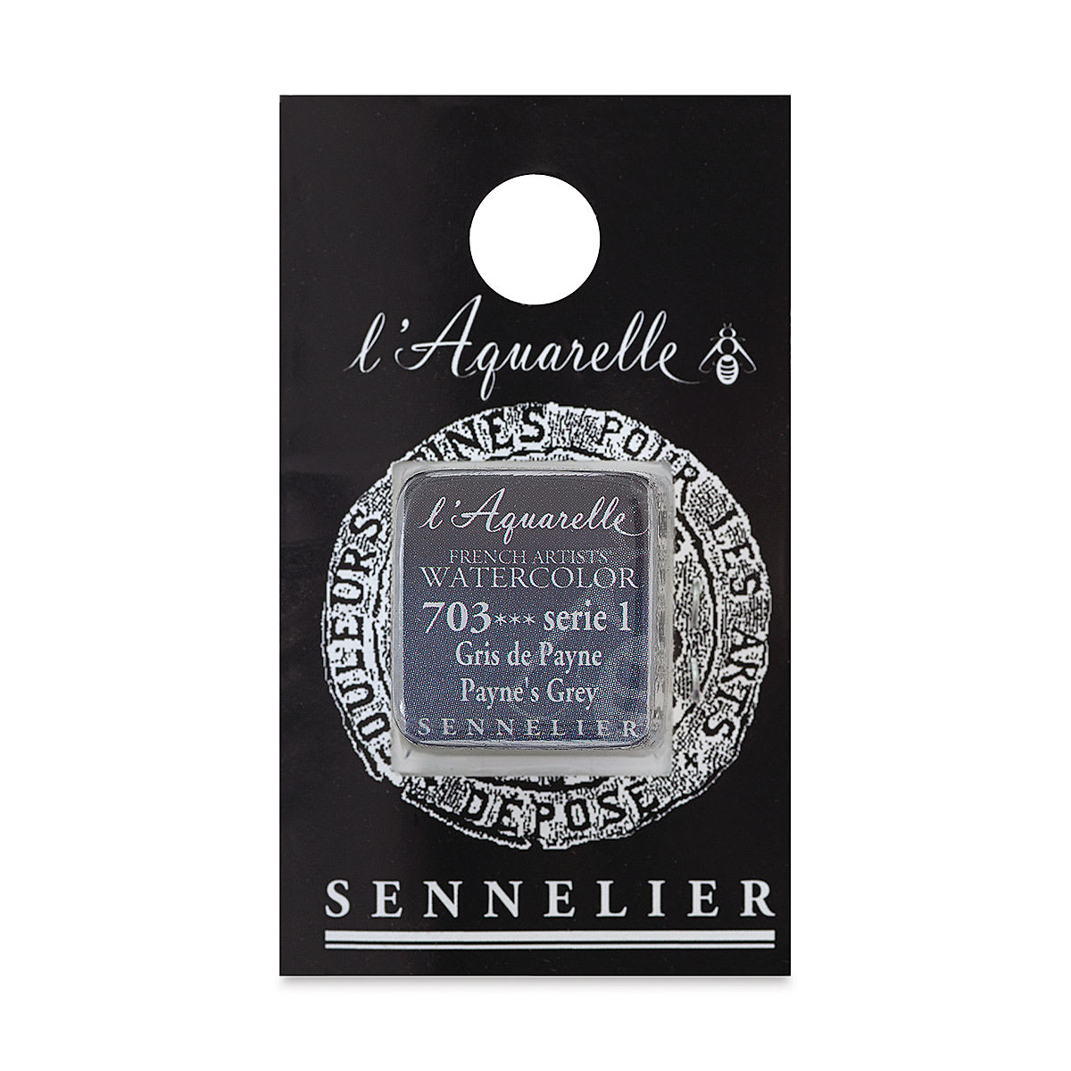 Sennelier French Artists' Watercolor - Payne's Grey, Half Pan