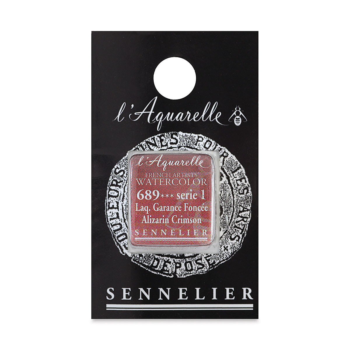 Sennelier French Artists' Watercolor - Alizarin Crimson, Half Pan