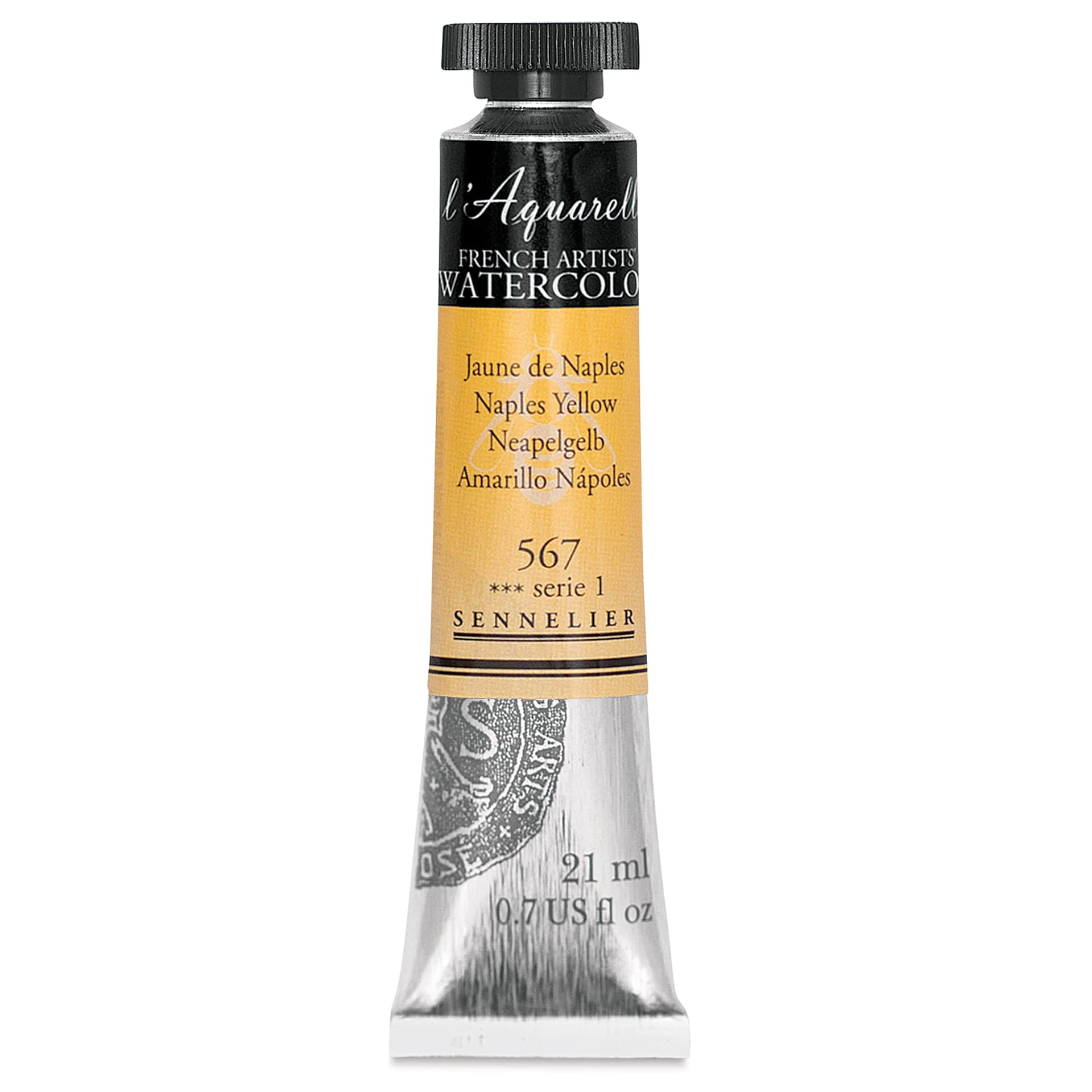 Sennelier French Artists' Watercolor - Naples Yellow, 21 ml, Tube