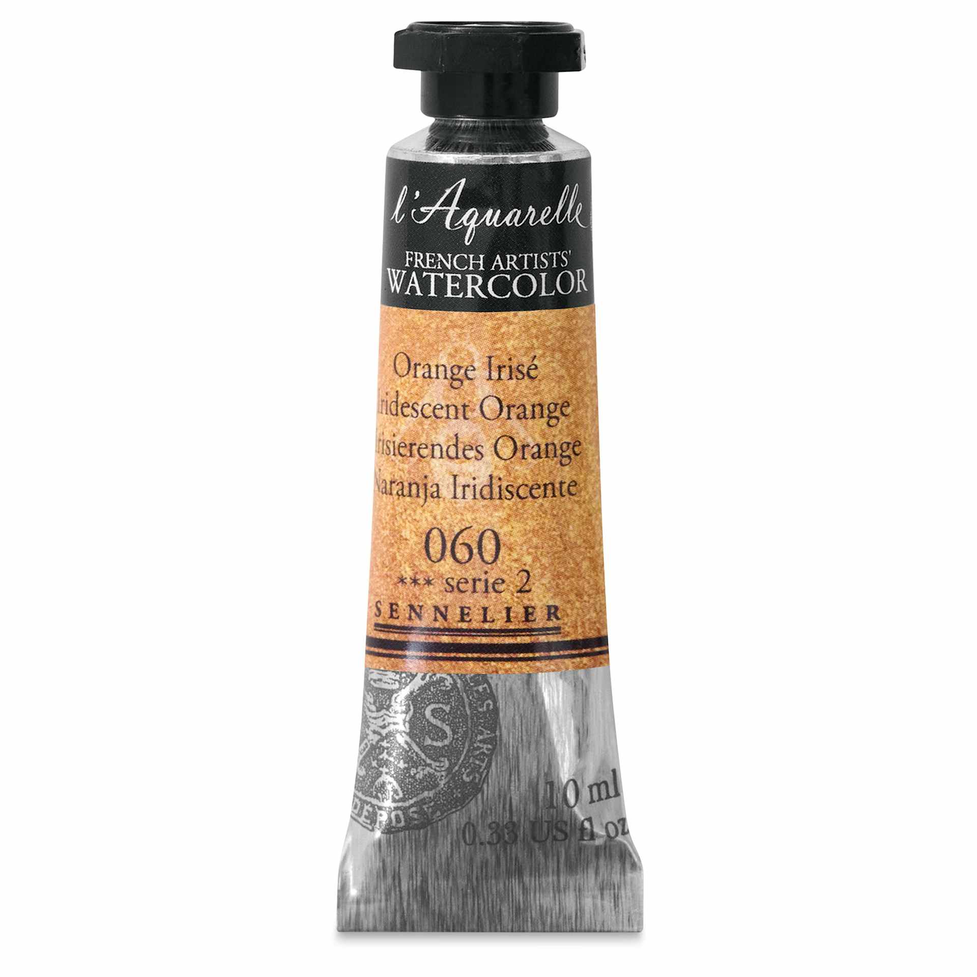 Sennelier French Artists' Watercolor - Iridescent Orange, 10 ml Tube