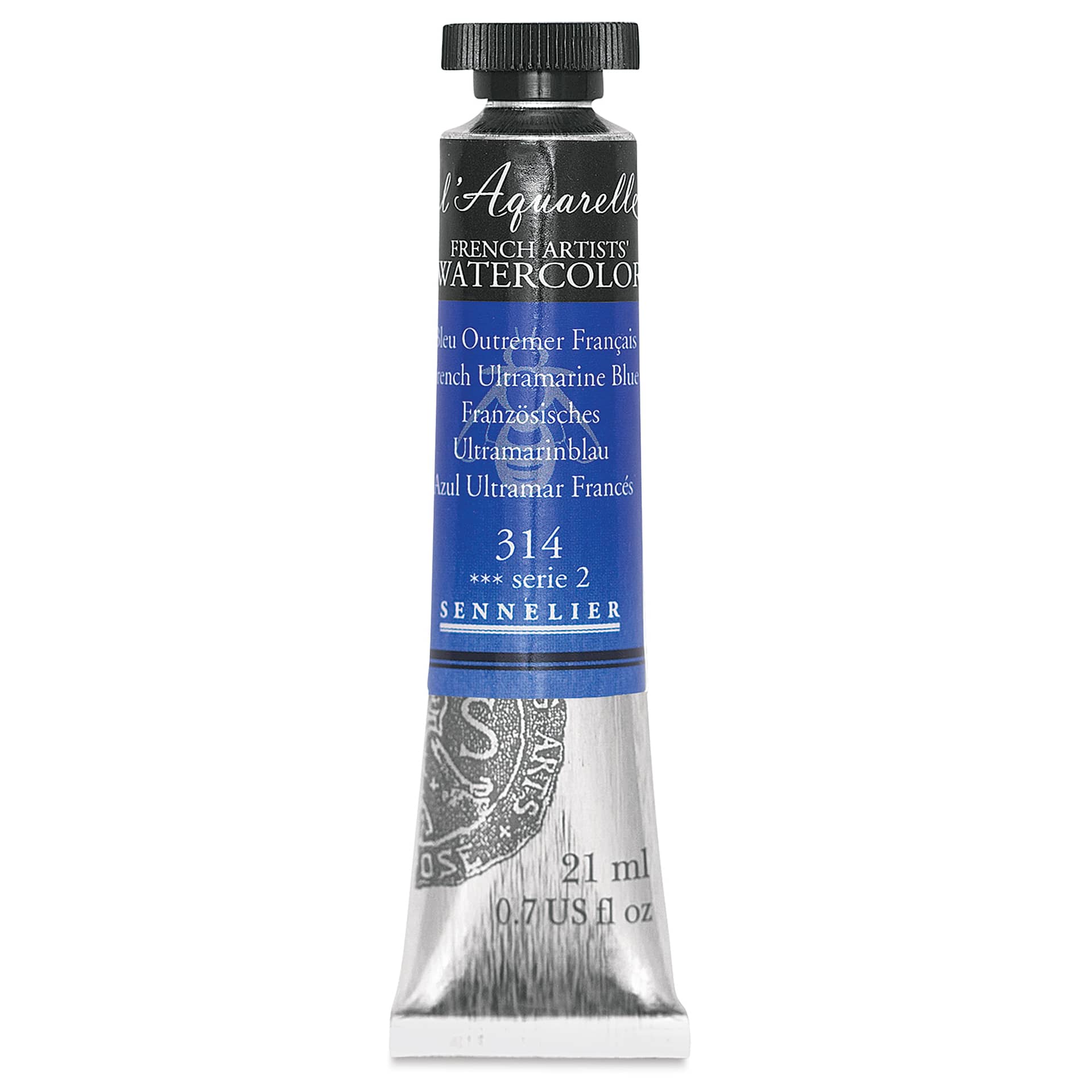 Sennelier French Artists' Watercolor - French Ultramarine Blue, 21 ml, Tube