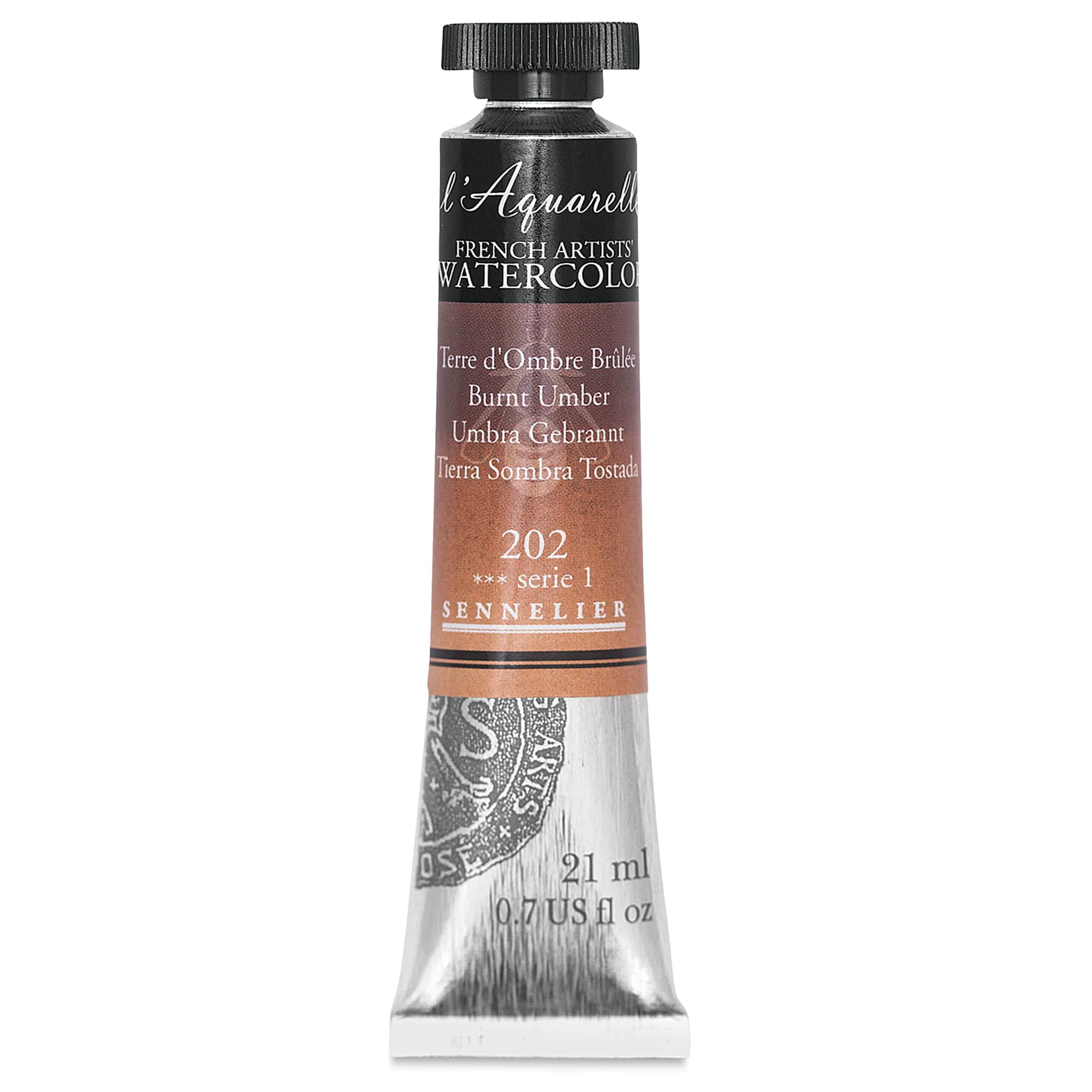 Sennelier French Artists' Watercolor - Burnt Umber, 21 ml, Tube