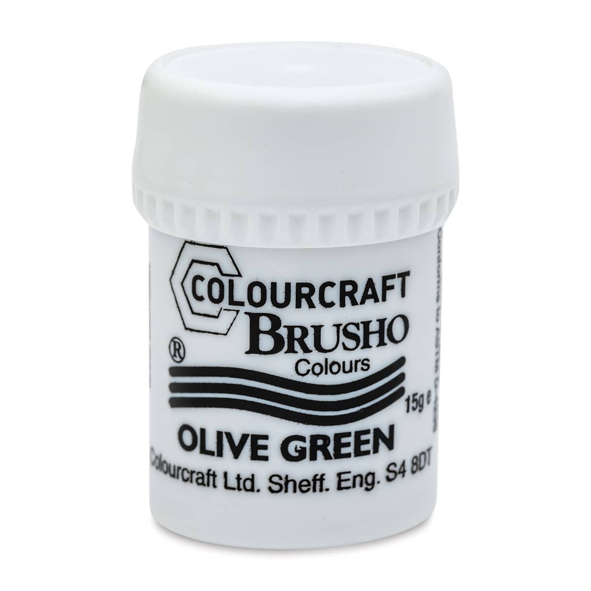 Brusho Crystal Colour - Olive Green, 15 g pot