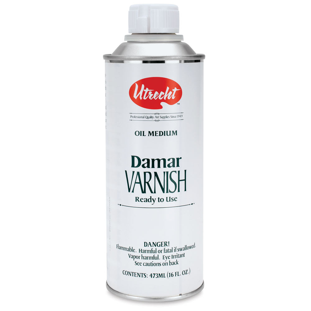 Utrecht Damar Varnish - Front view of 16 oz can shown Utrecht Damar Varnish - Front view of 16 oz can shown