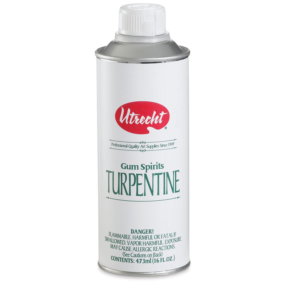 Utrecht Gum Spirits Turpentine - Front view of 16 oz can Utrecht Gum Spirits Turpentine - Front view of 16 oz can