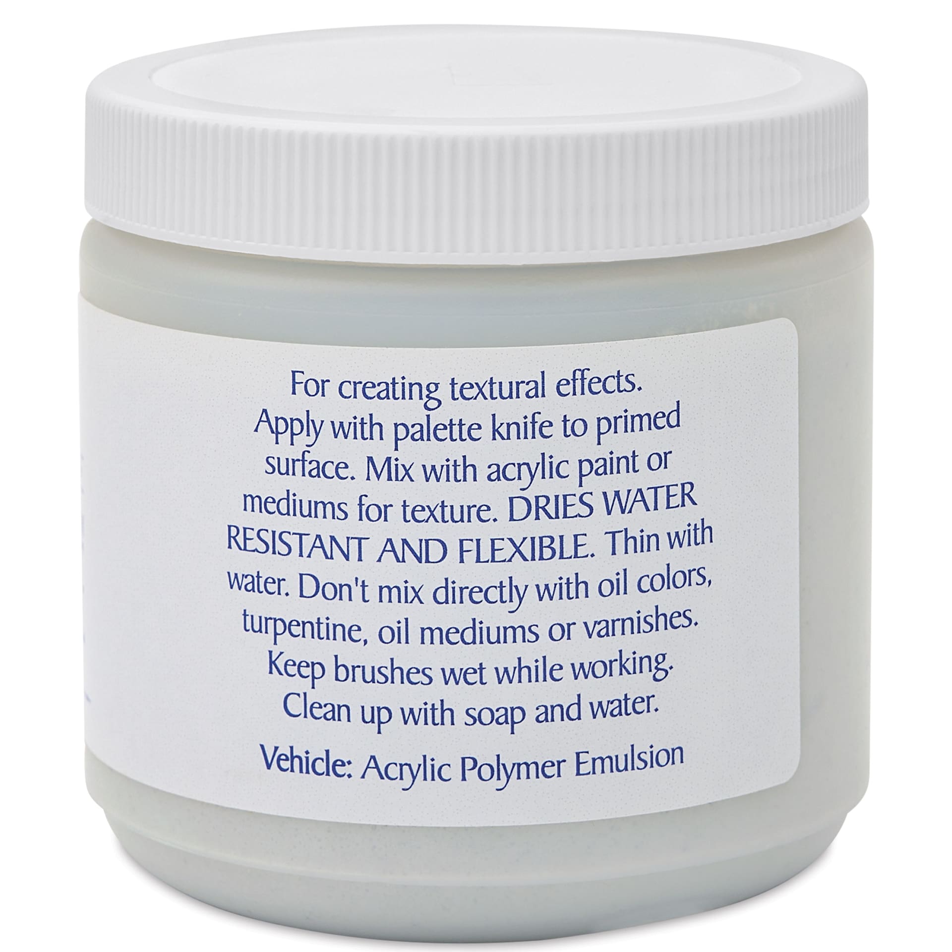 Utrecht Pumice Stone Gel Medium - Pint Jar, features