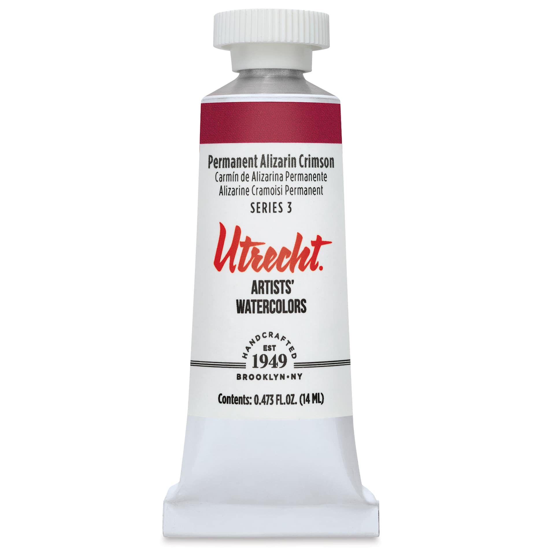 Utrecht Artists' Watercolor Paint - Permanent Alizarin Crimson, 14 ml, Tube (Front)