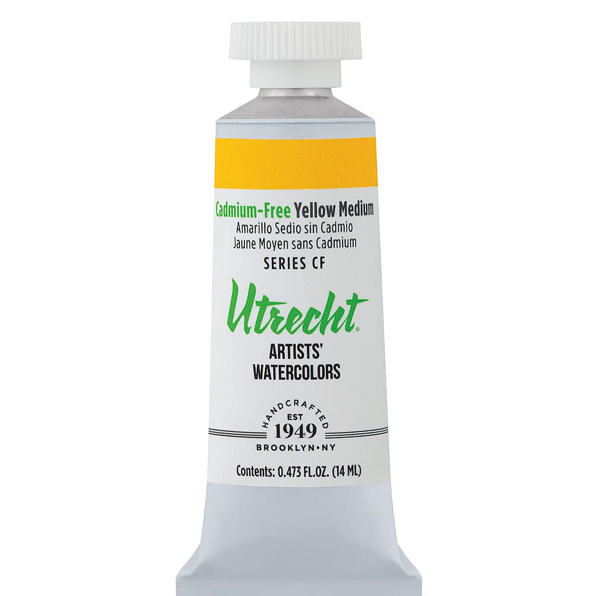 Utrecht Artists' Watercolor Paint - Cadmium-Free Yellow Medium, 14 ml, Tube (Front)
