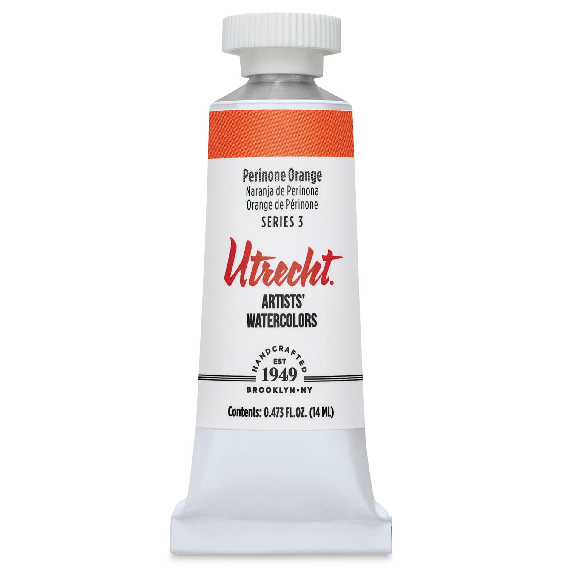 Utrecht Artists' Watercolor Paint - Perinone Orange, 14 ml, Tube (Front)