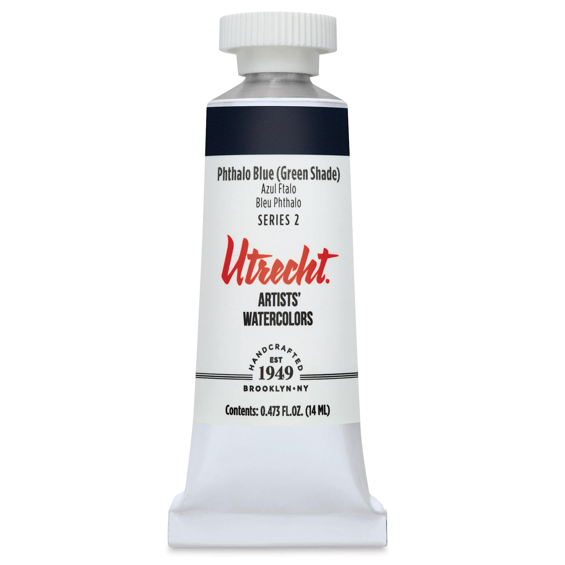 Utrecht Artists' Watercolor Paint - Phthalo Blue, 14 ml, Tube (Front)