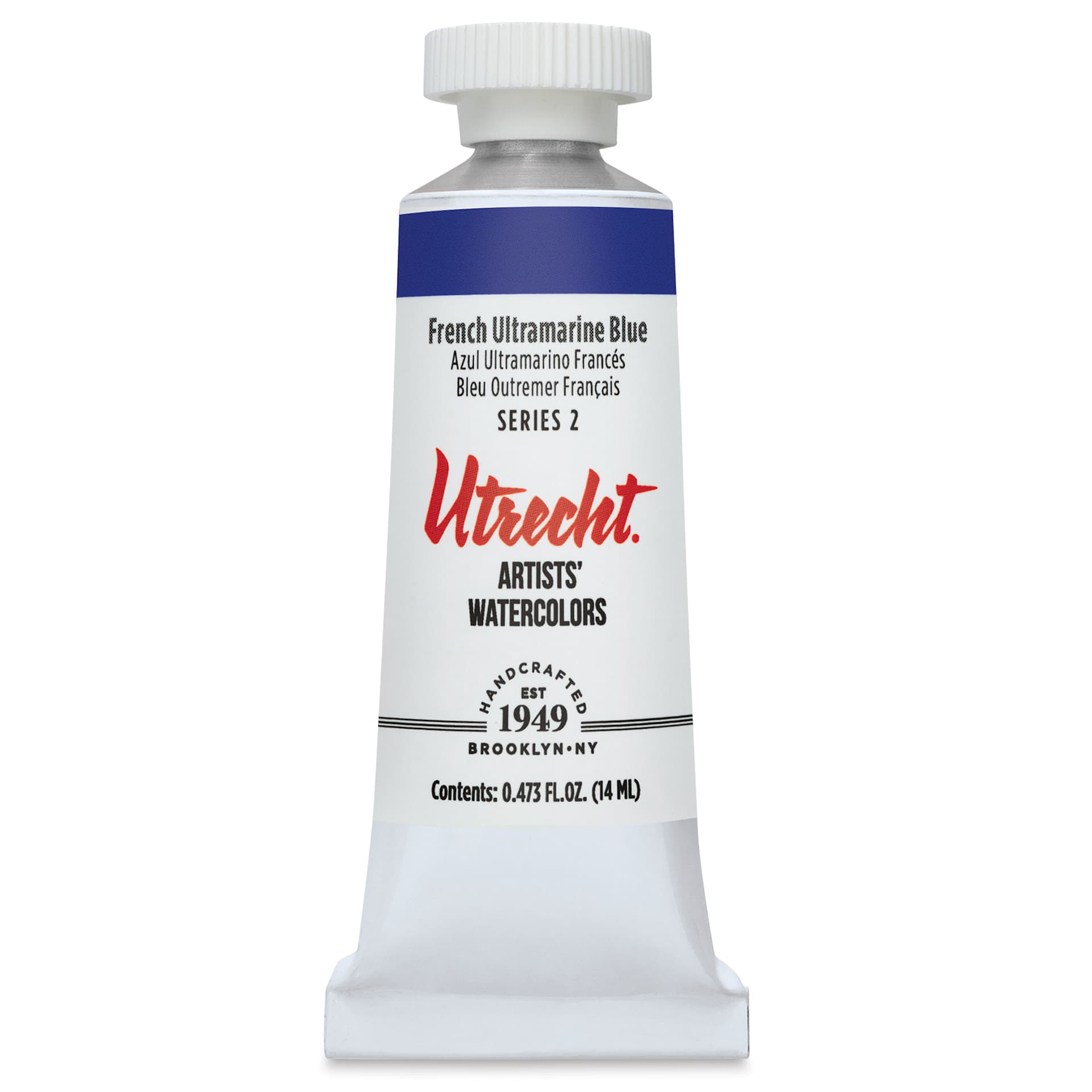 Utrecht Artists' Watercolor Paint - French Ultramarine Blue, 14 ml, Tube (Front)