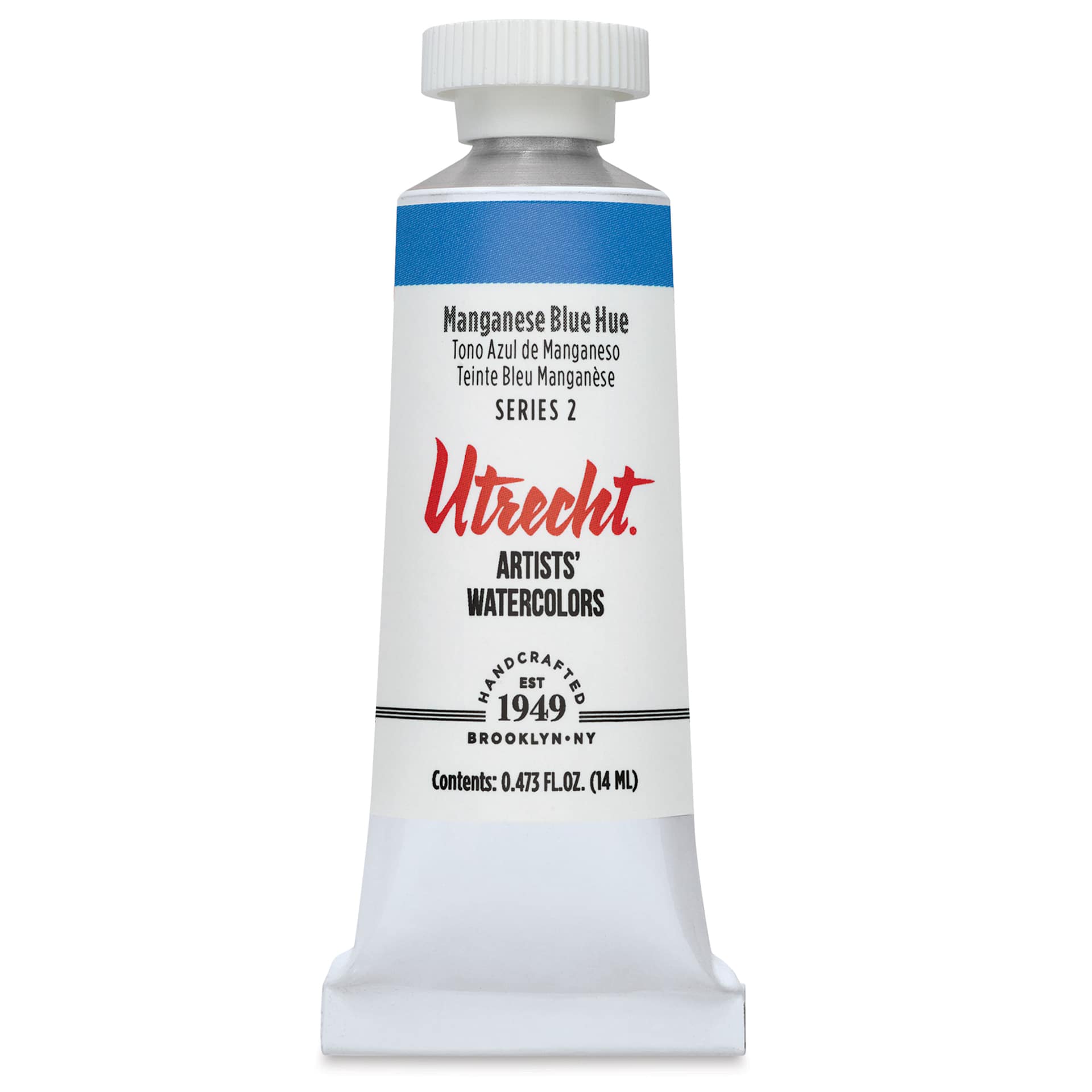 Utrecht Artists' Watercolor Paint - Manganese Blue Hue, 14 ml, Tube (Front)