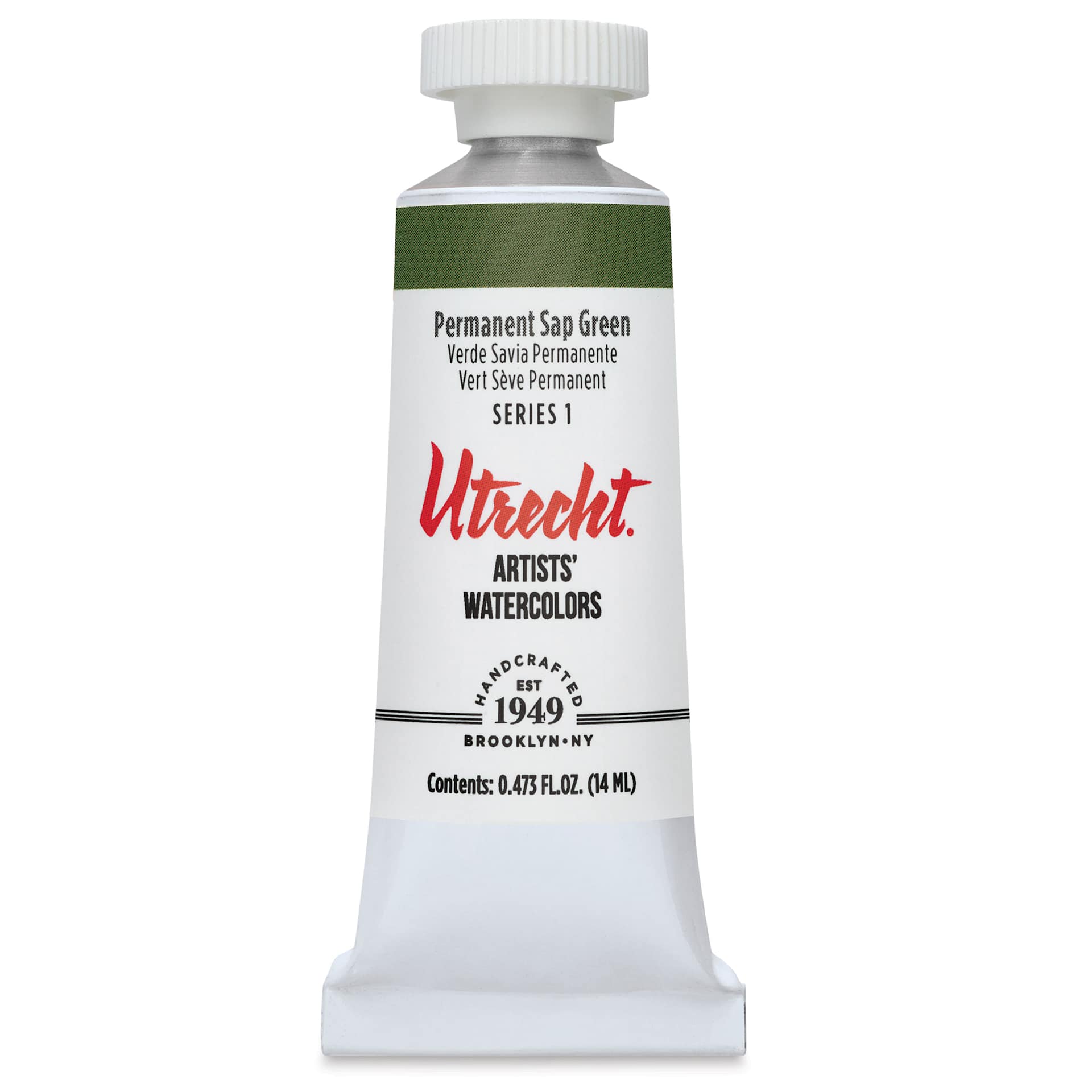 Utrecht Artists' Watercolor Paint - Permanent Sap Green, 14 ml, Tube (Front)