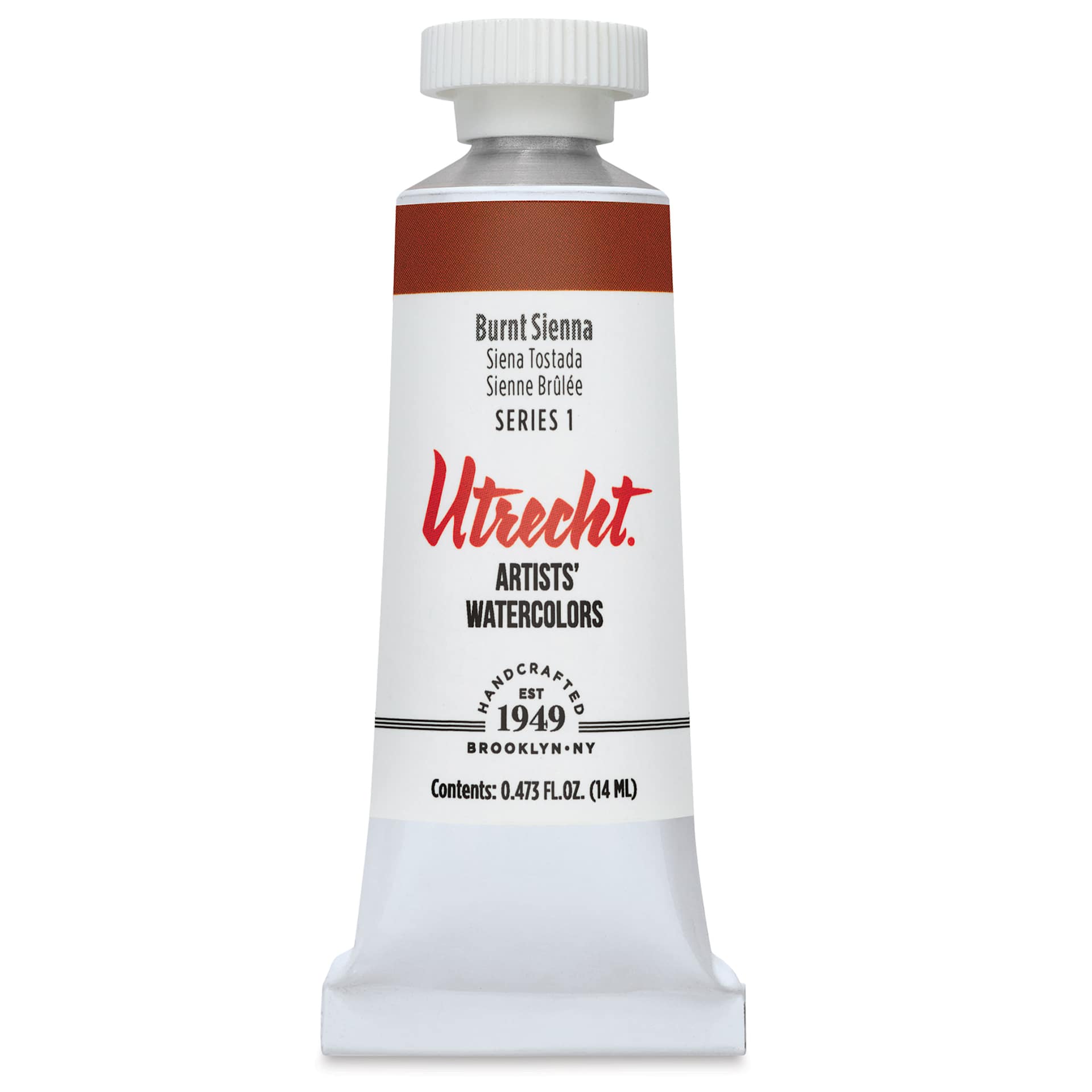 Utrecht Artists' Watercolor Paint - Burnt Sienna, 14 ml, Tube (Front)