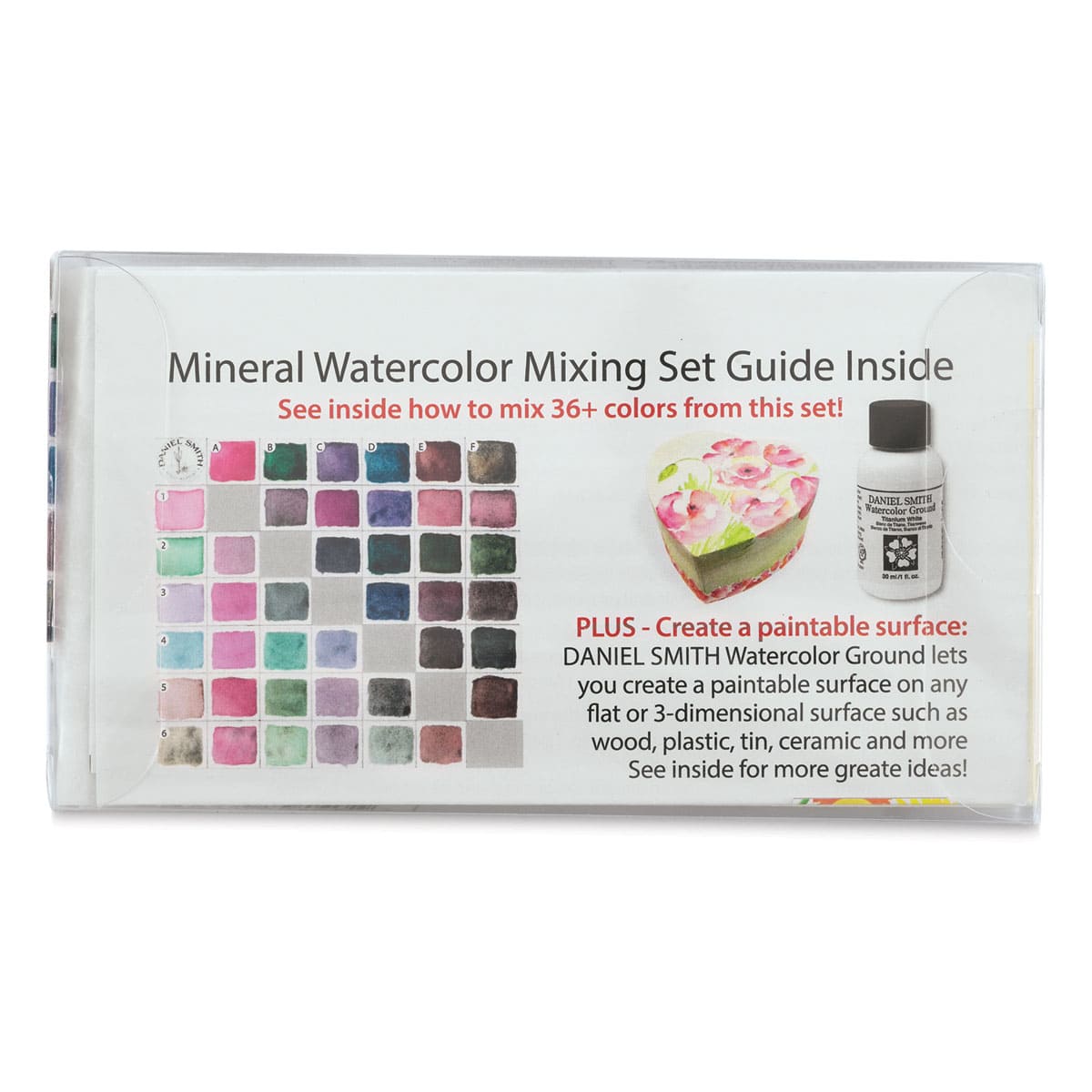 Daniel Smith Extra Fine Watercolor - Minerals Watercolor Mixing Set back of package