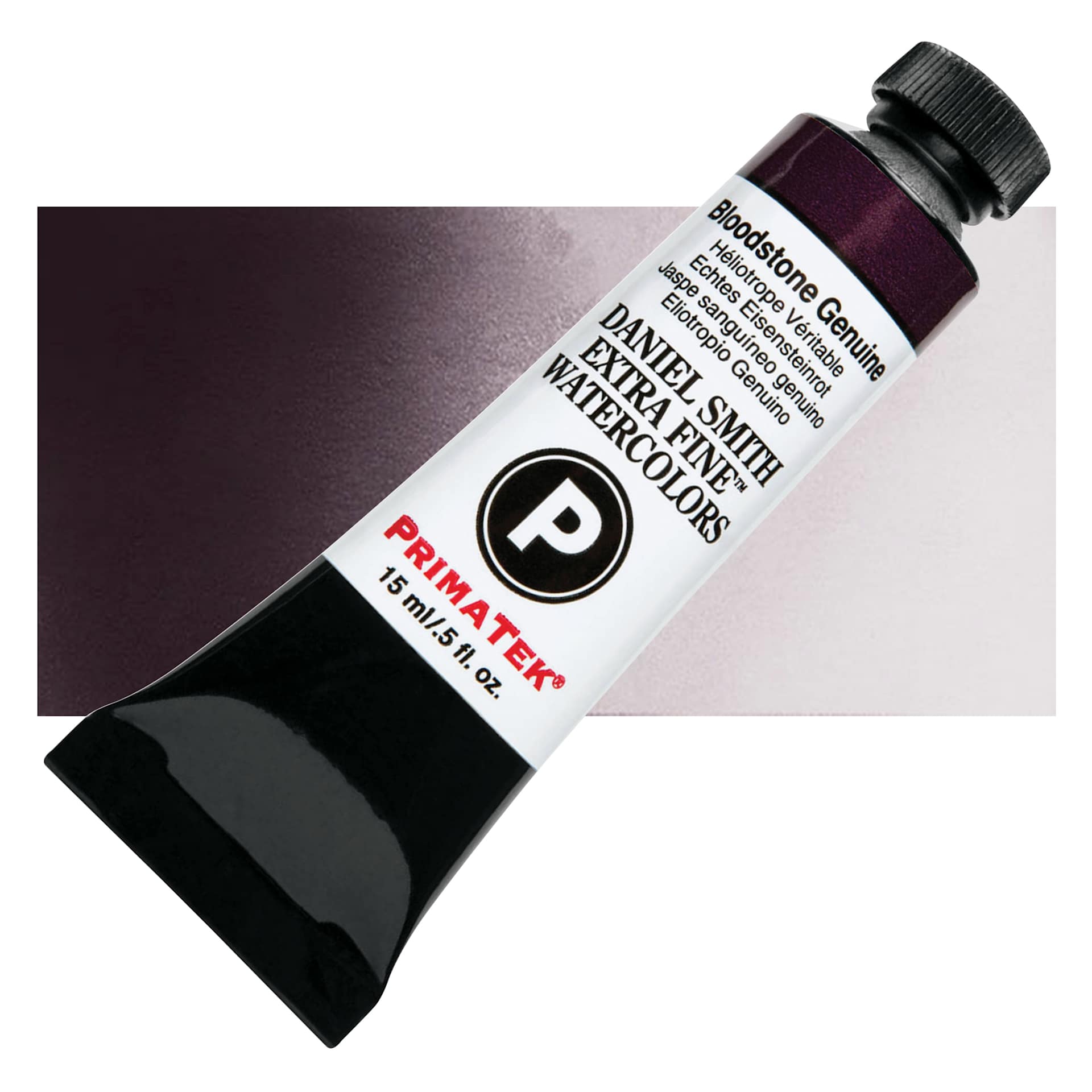 Daniel Smith Extra Fine Watercolor - PrimaTek, Bloodstone Genuine, 15 ml Tube and swatch