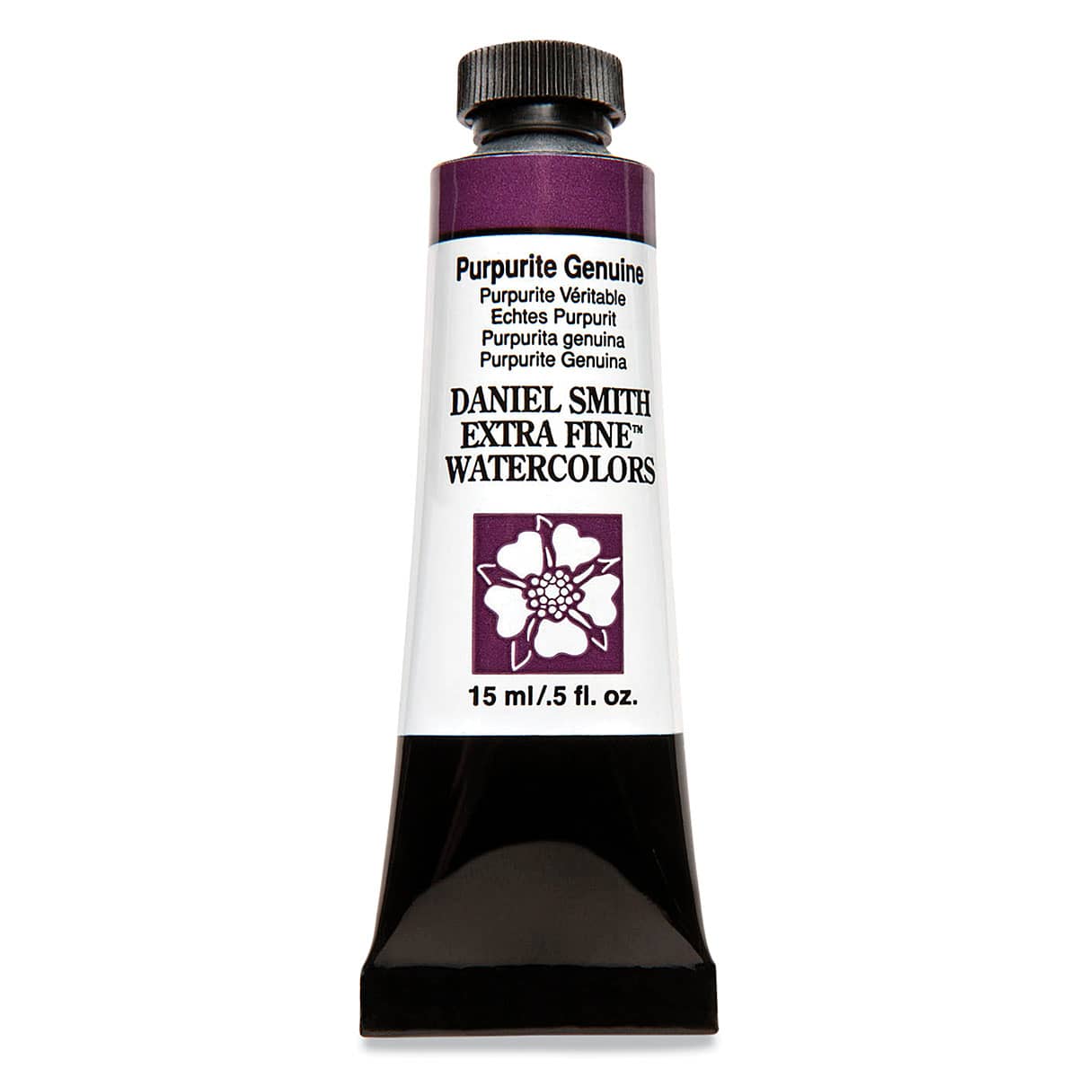 Daniel Smith Extra Fine Watercolor - PrimaTek, Purpurite Genuine, 15 ml Tube and swatch