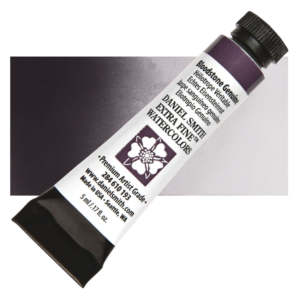 Daniel Smith Extra Fine Watercolor - PrimaTek, Bloodstone Genuine, 5 ml Tube and swatch