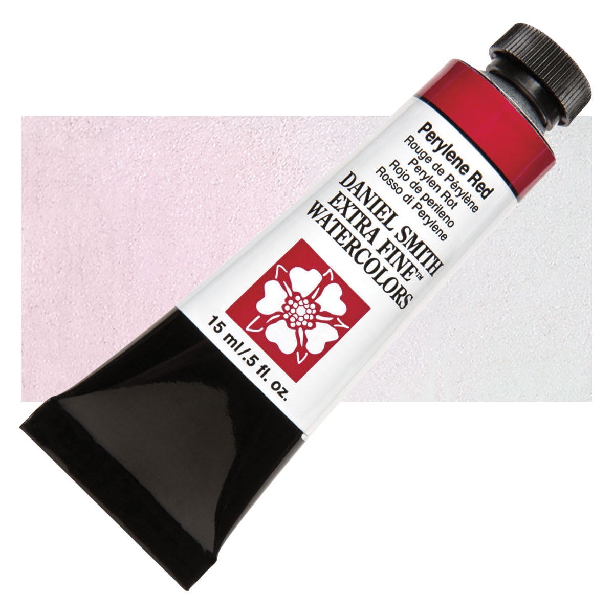 Daniel Smith Extra Fine Watercolor - Perelyne Red, 15 ml Tube and swatch Daniel Smith Extra Fine Watercolor - Perelyne Red, 15 ml Tube and swatch