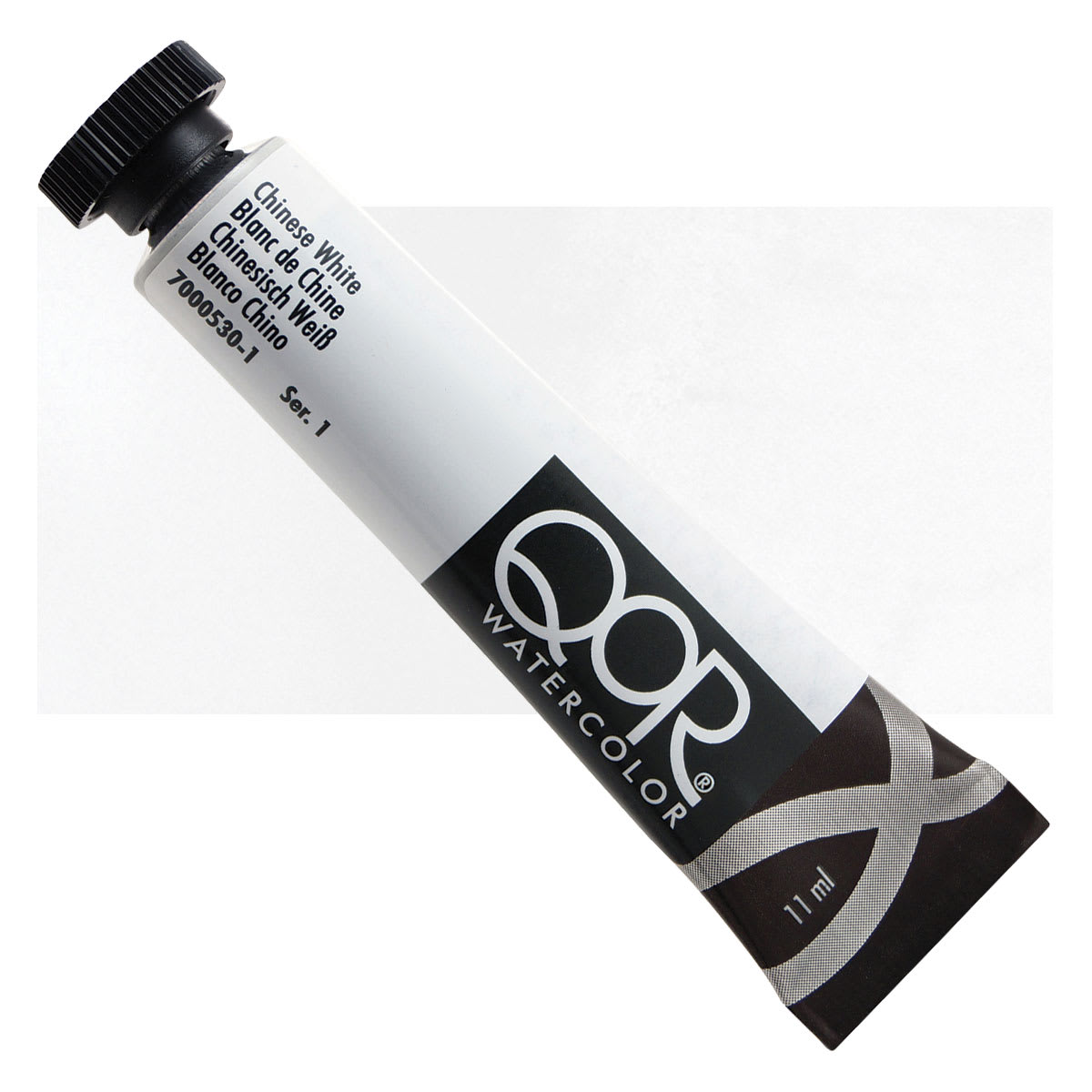 QoR Modern Watercolor - Chinese White, 11 ml tube and swatch