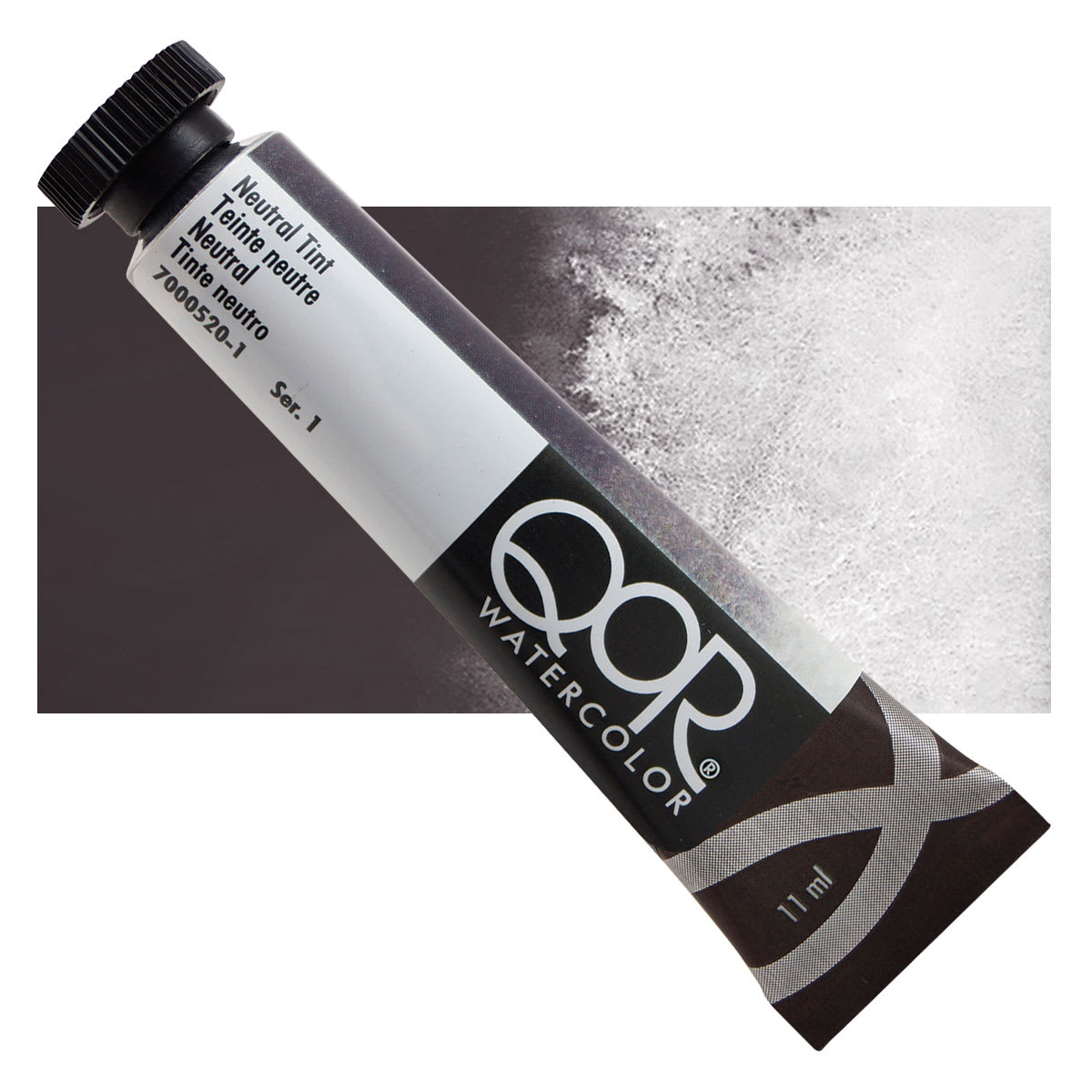 QoR Modern Watercolor - Neutral Tint, 11 ml tube and swatch