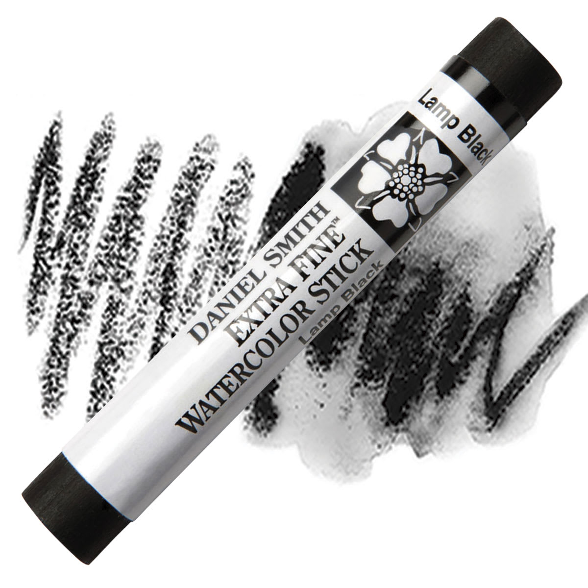 Daniel Smith Watercolor Stick - Lamp Black stick and swatch