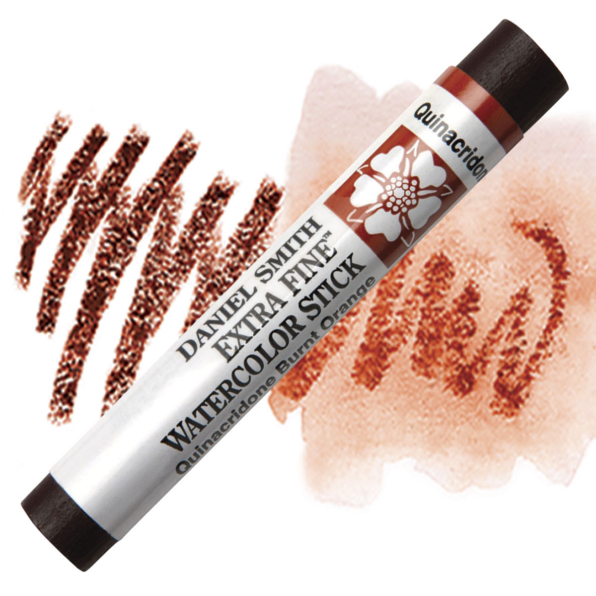 Daniel Smith Watercolor Stick - Quinacridone Burnt Orange stick and swatch