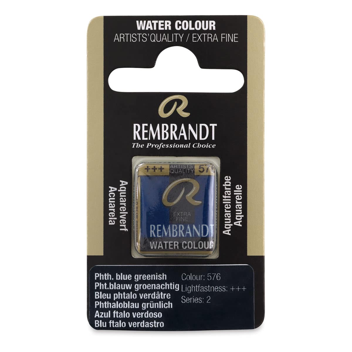 Rembrandt Watercolor Half Pan - Phthalo Blue Greenish