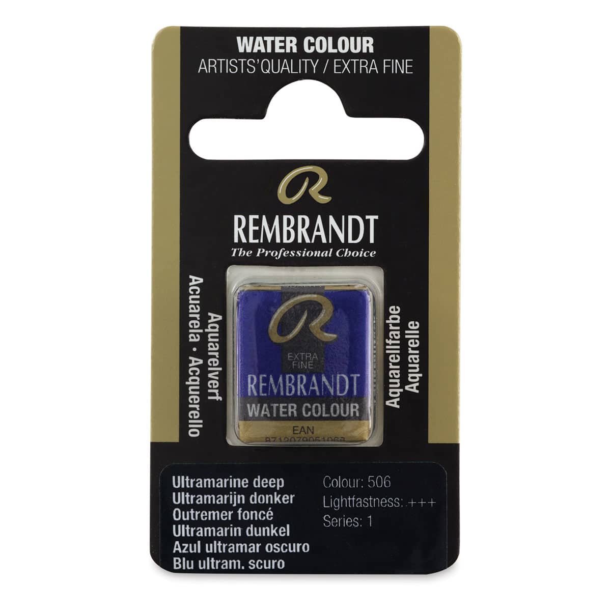 Rembrandt Watercolor Half Pan - Ultramarine Deep