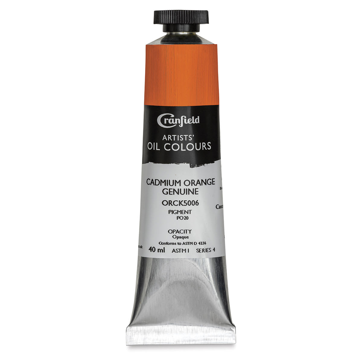 Cranfield Artists' Oils - Cadmium Orange Genuine, 40 ml, Tube