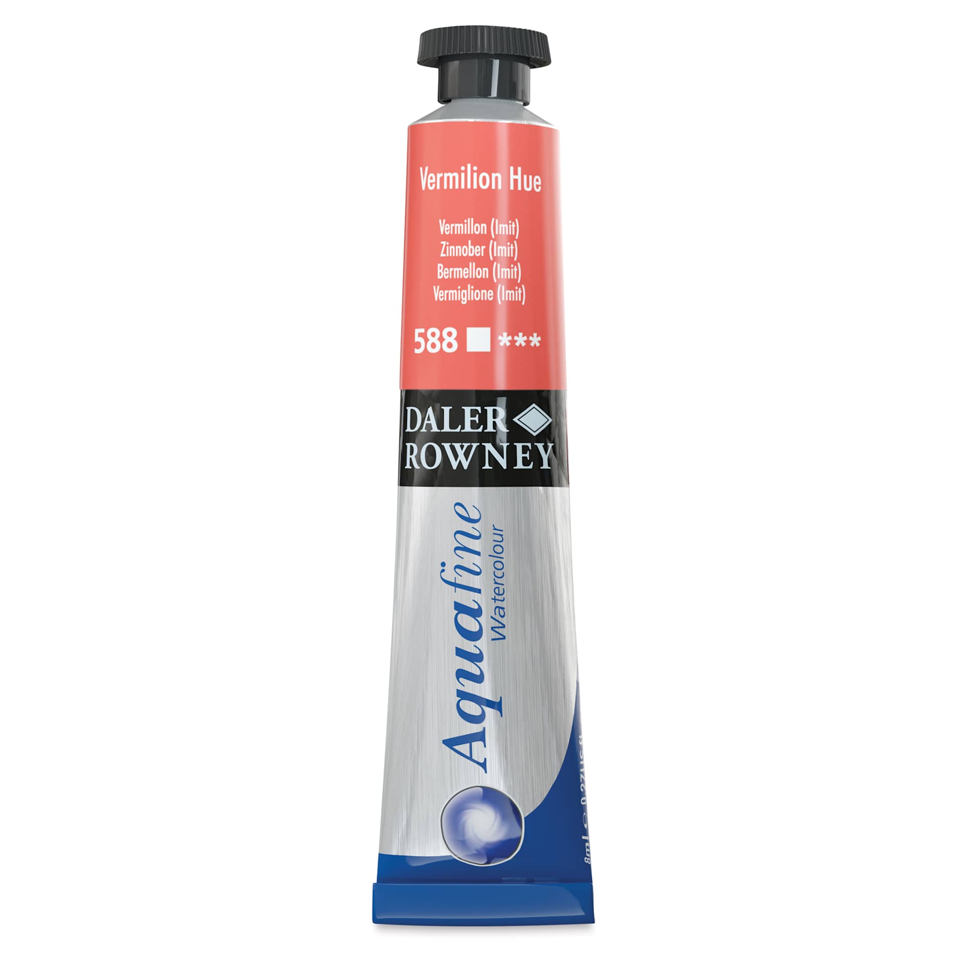 Daler-Rowney Aquafine Watercolors and Sets - Vermilion Hue, 8 ml, Tube