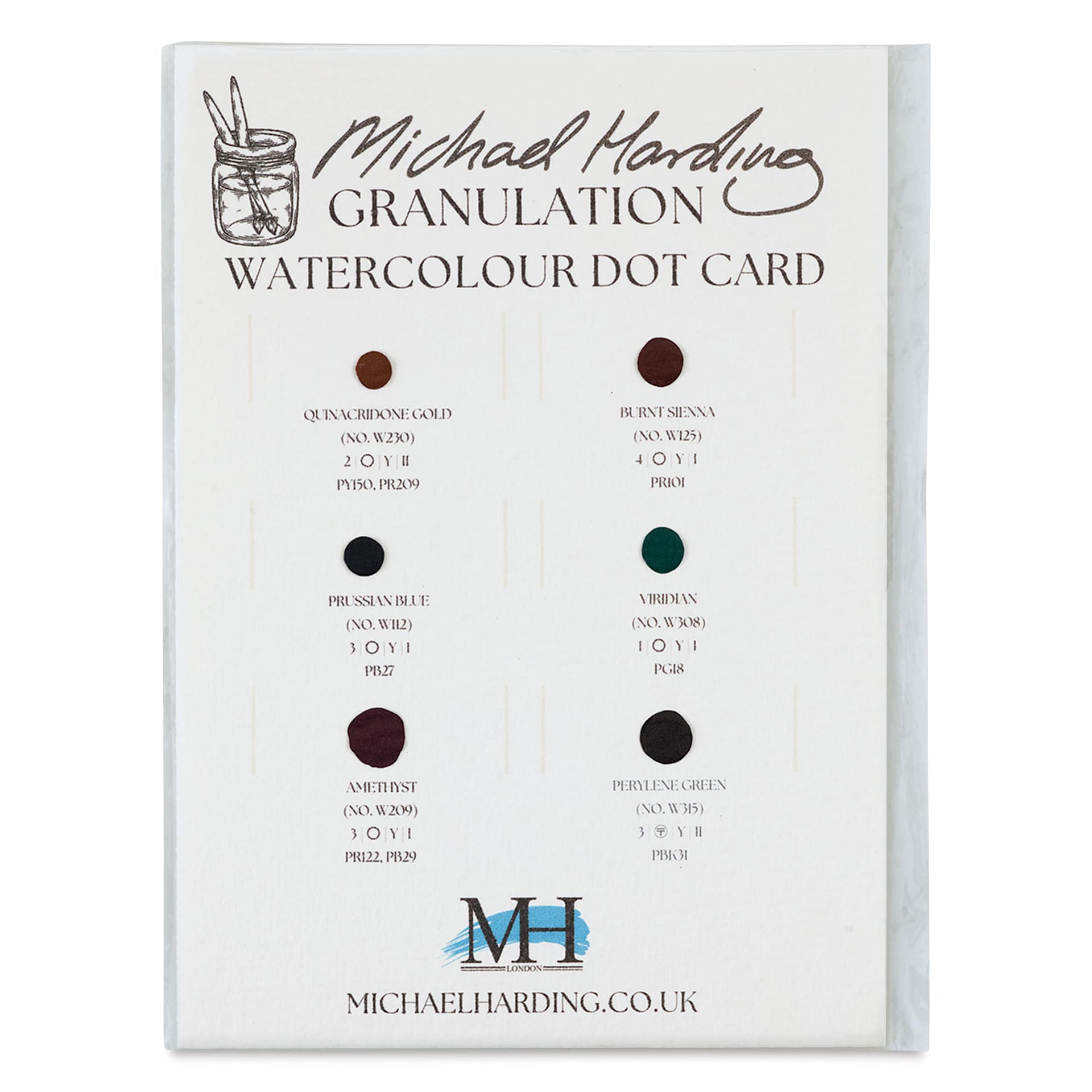 Michael Harding Artists Watercolor - Dot Card, 6 Colors, Granulation