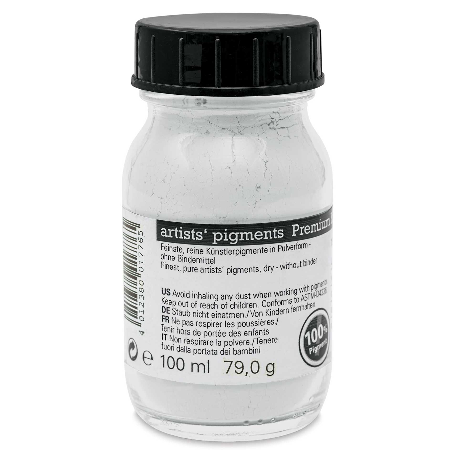 Schmincke Pigment - Zinc White, 100 ml Jar back